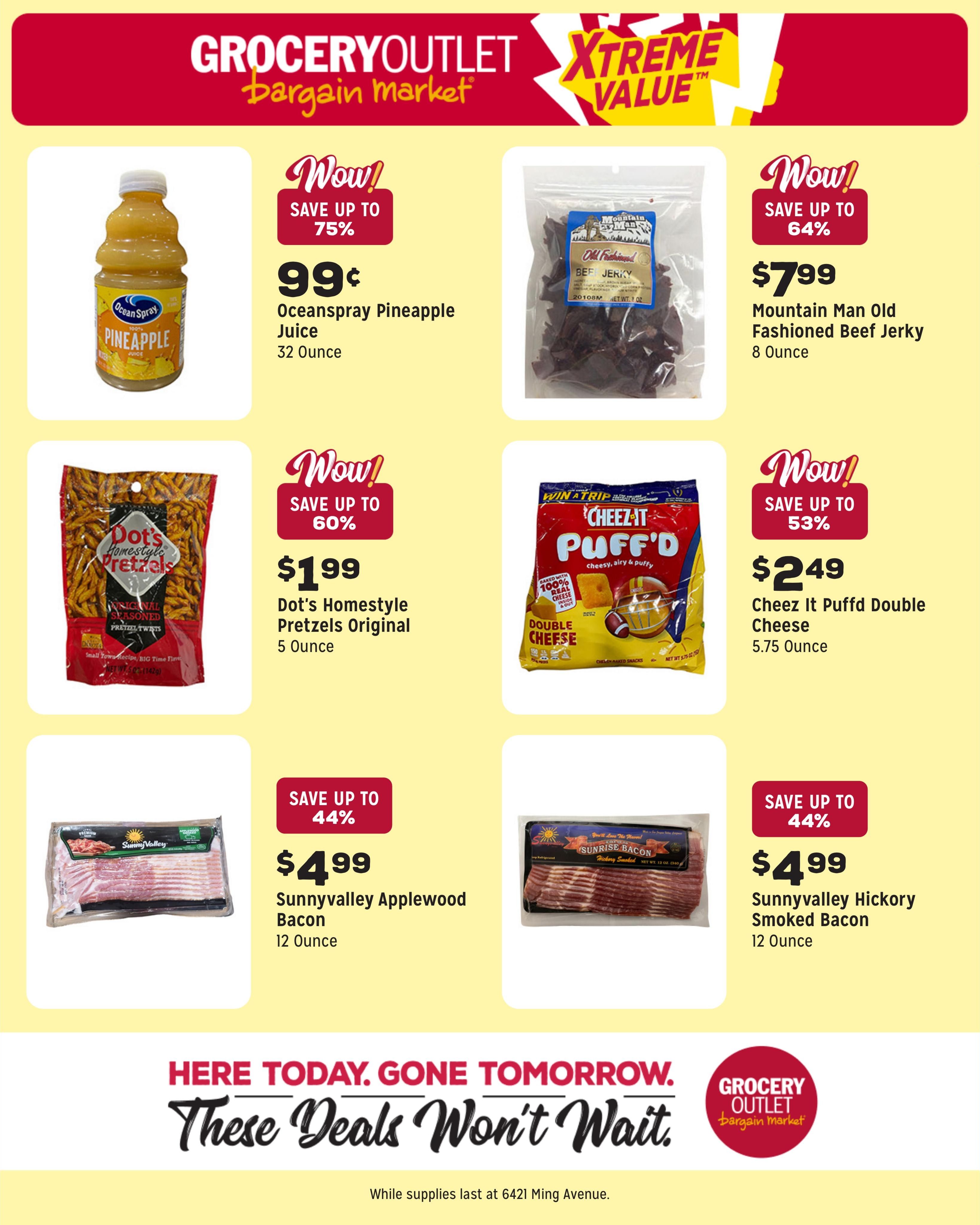 Grocery Outlet (Edison–Lamont Area, CA) Weekly Ad August 12 - 18, 2026