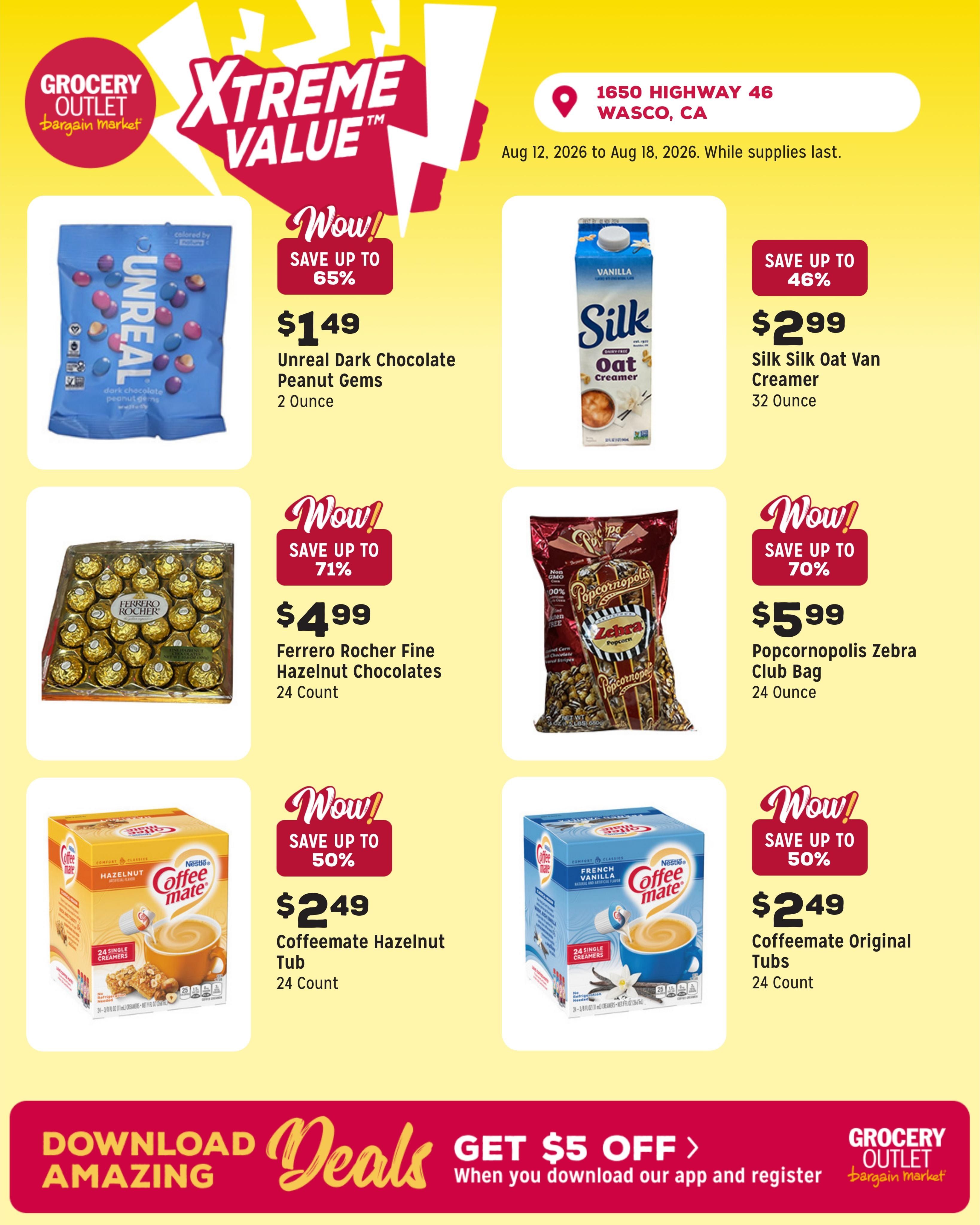 Grocery Outlet (Shafter–Mc Farland Area, CA) Weekly Ad August 12 - 18, 2026
