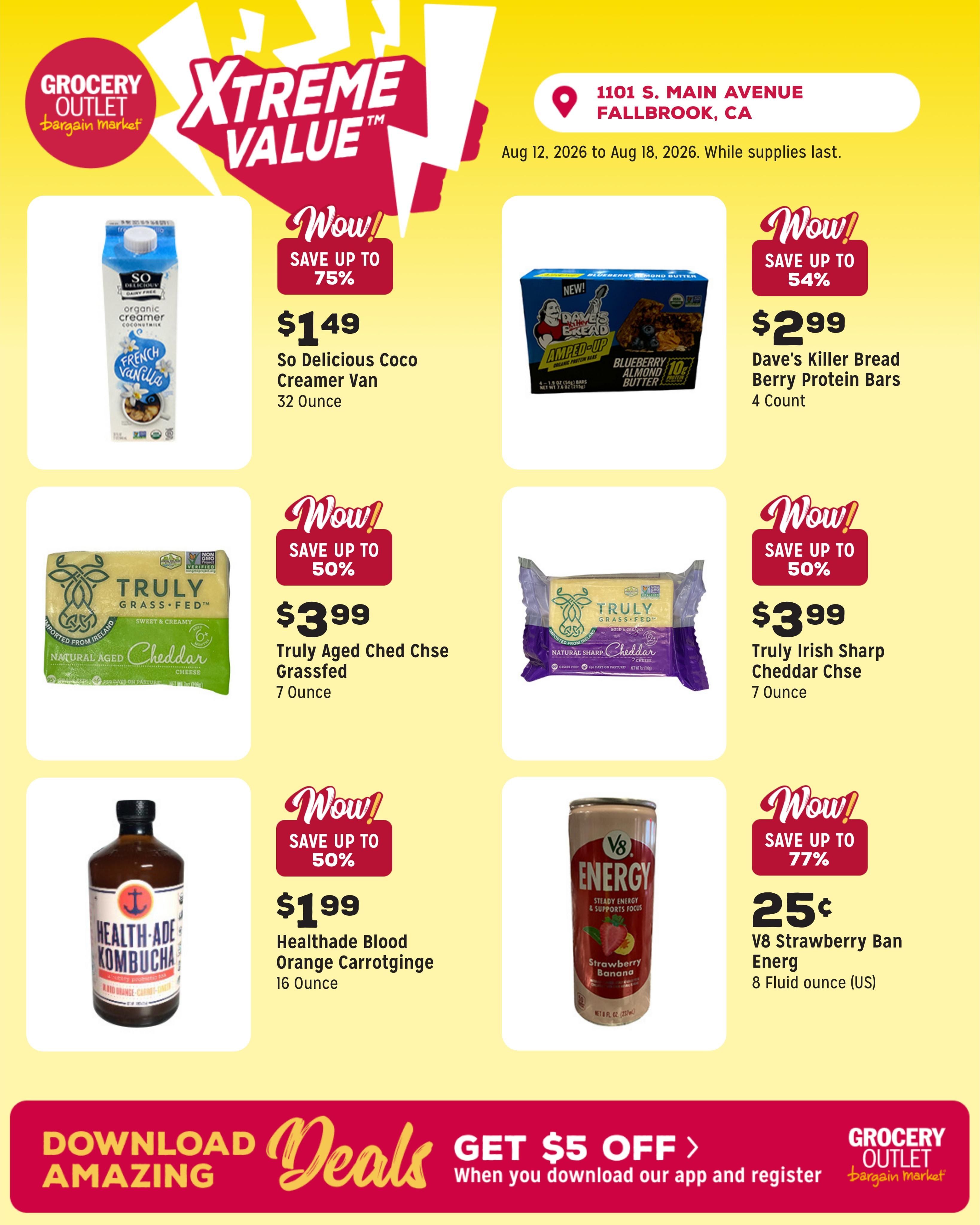 Grocery Outlet (Fallbrook Area, CA) Weekly Ad August 12 - 18, 2026