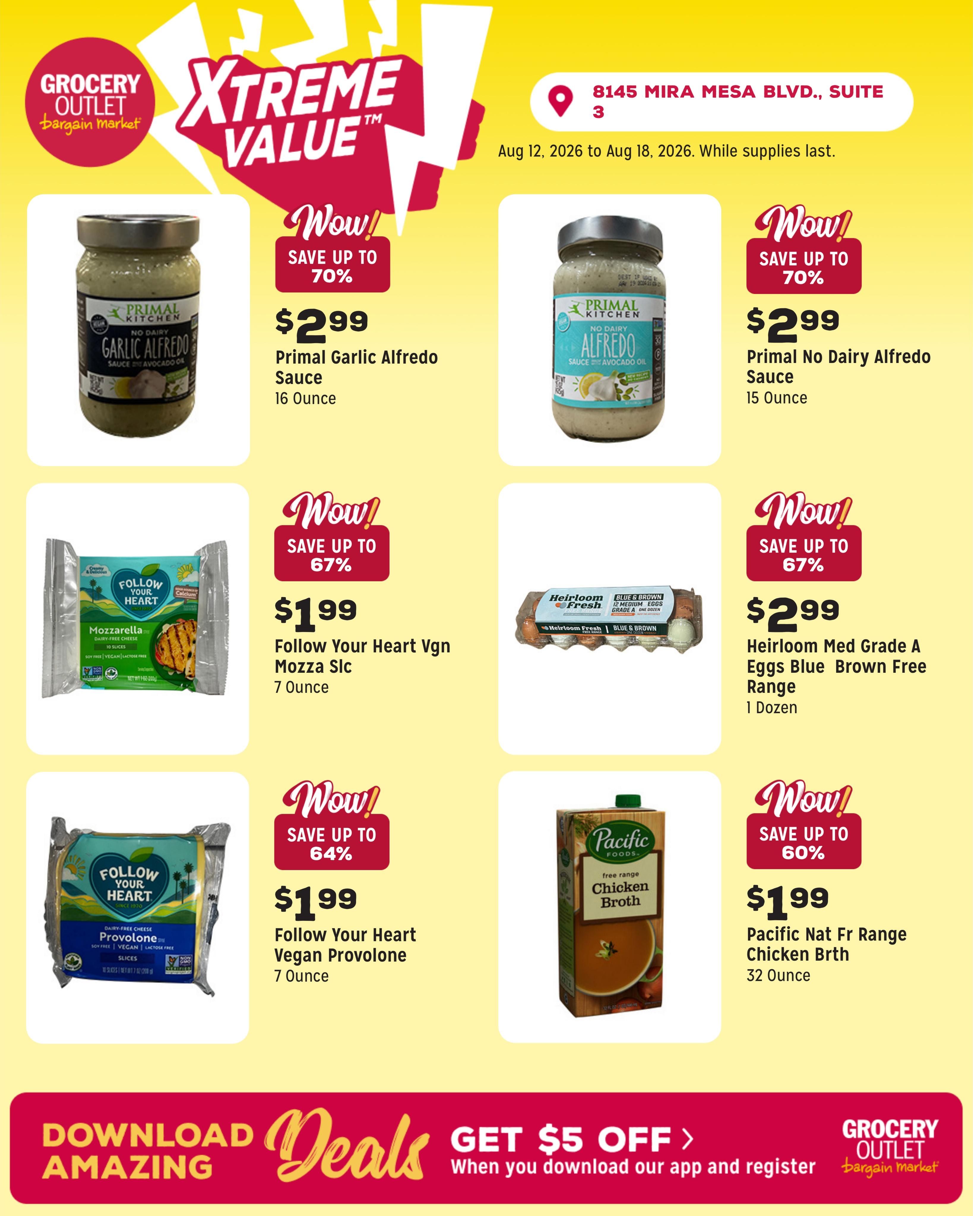 Grocery Outlet (San Diego–Poway Area, CA) Weekly Ad August 12 - 18, 2026