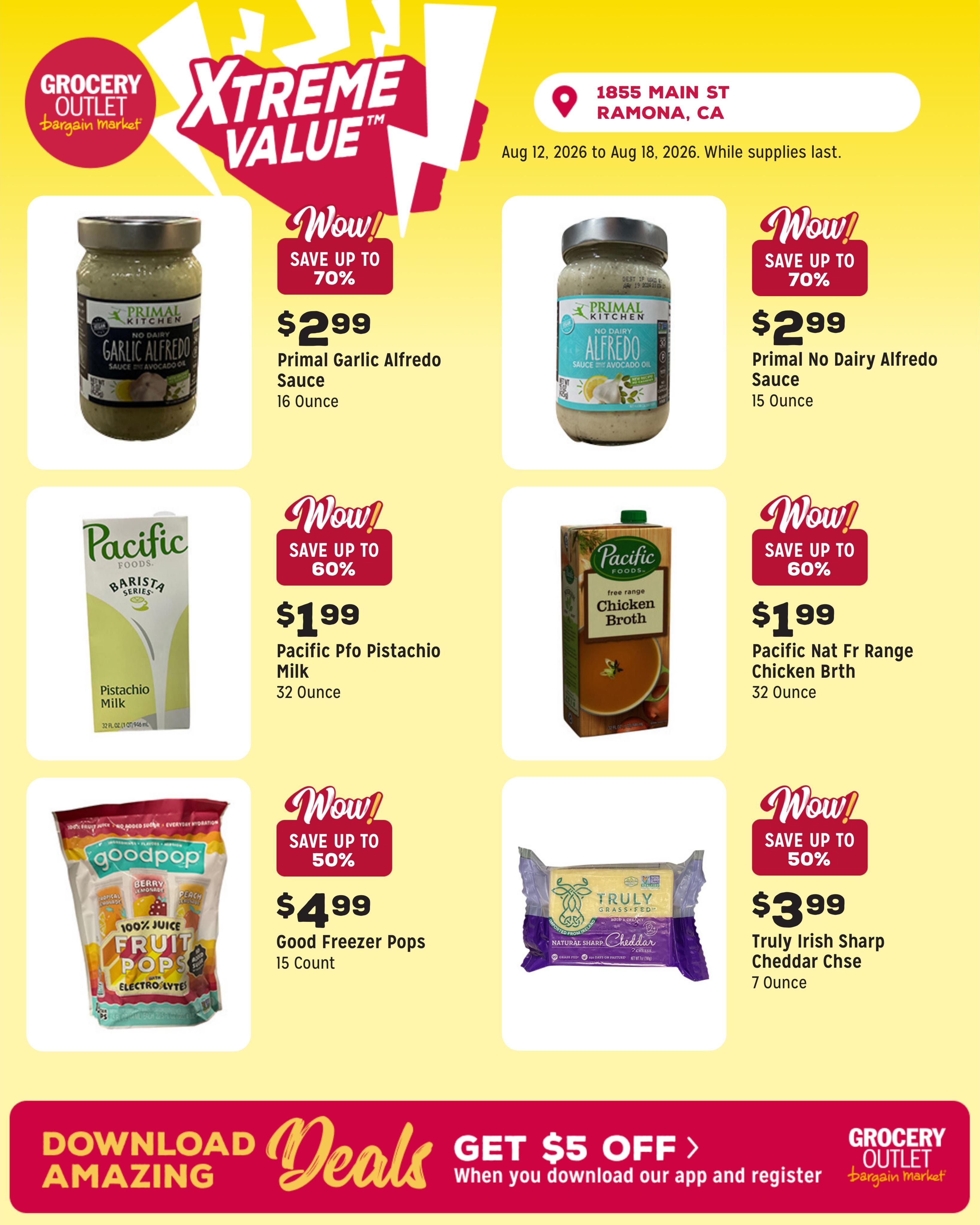 Grocery Outlet (Ramona Area, CA) Weekly Ad August 12 - 18, 2026