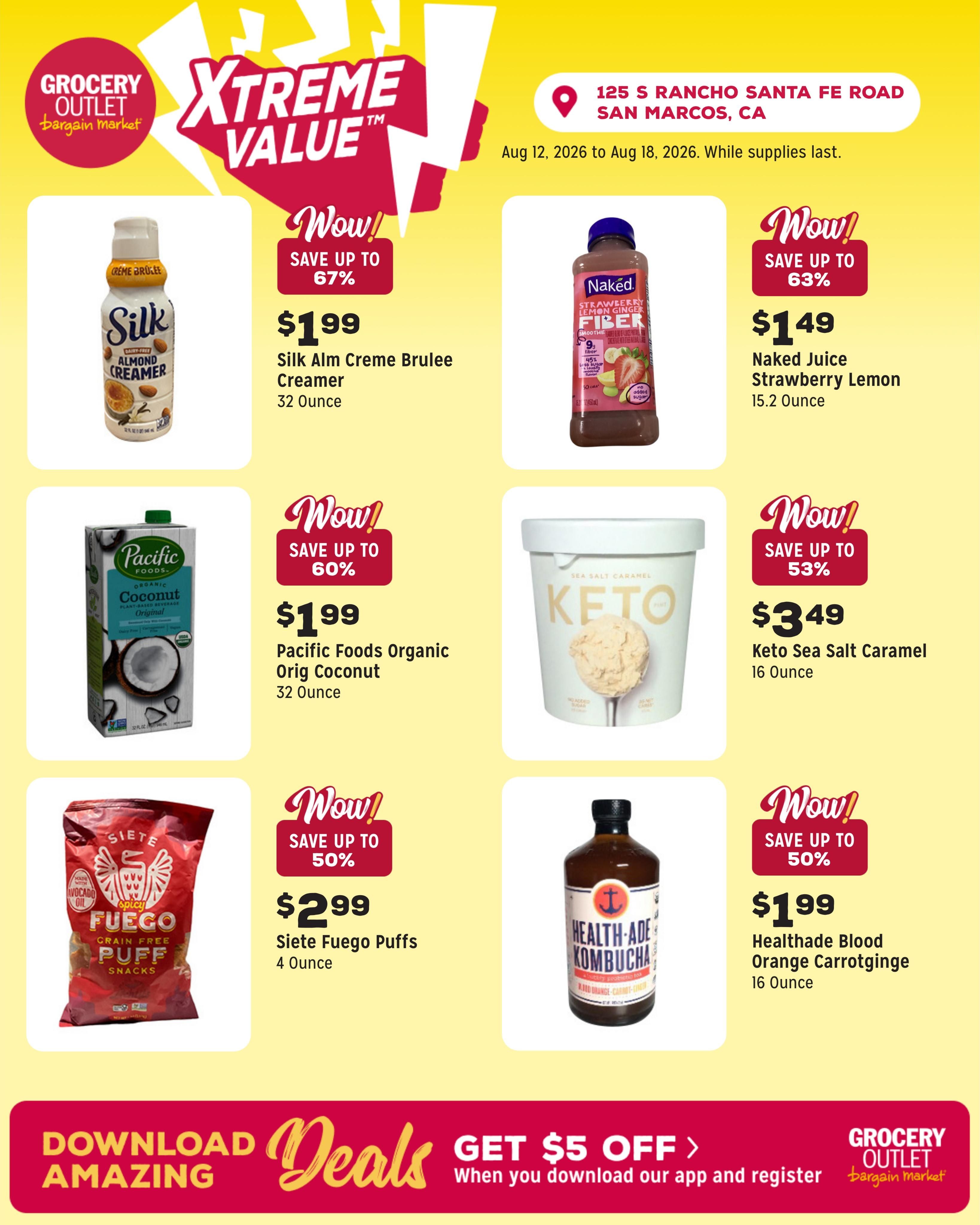 Grocery Outlet (San Marcos Area, CA) Weekly Ad August 12 - 18, 2026