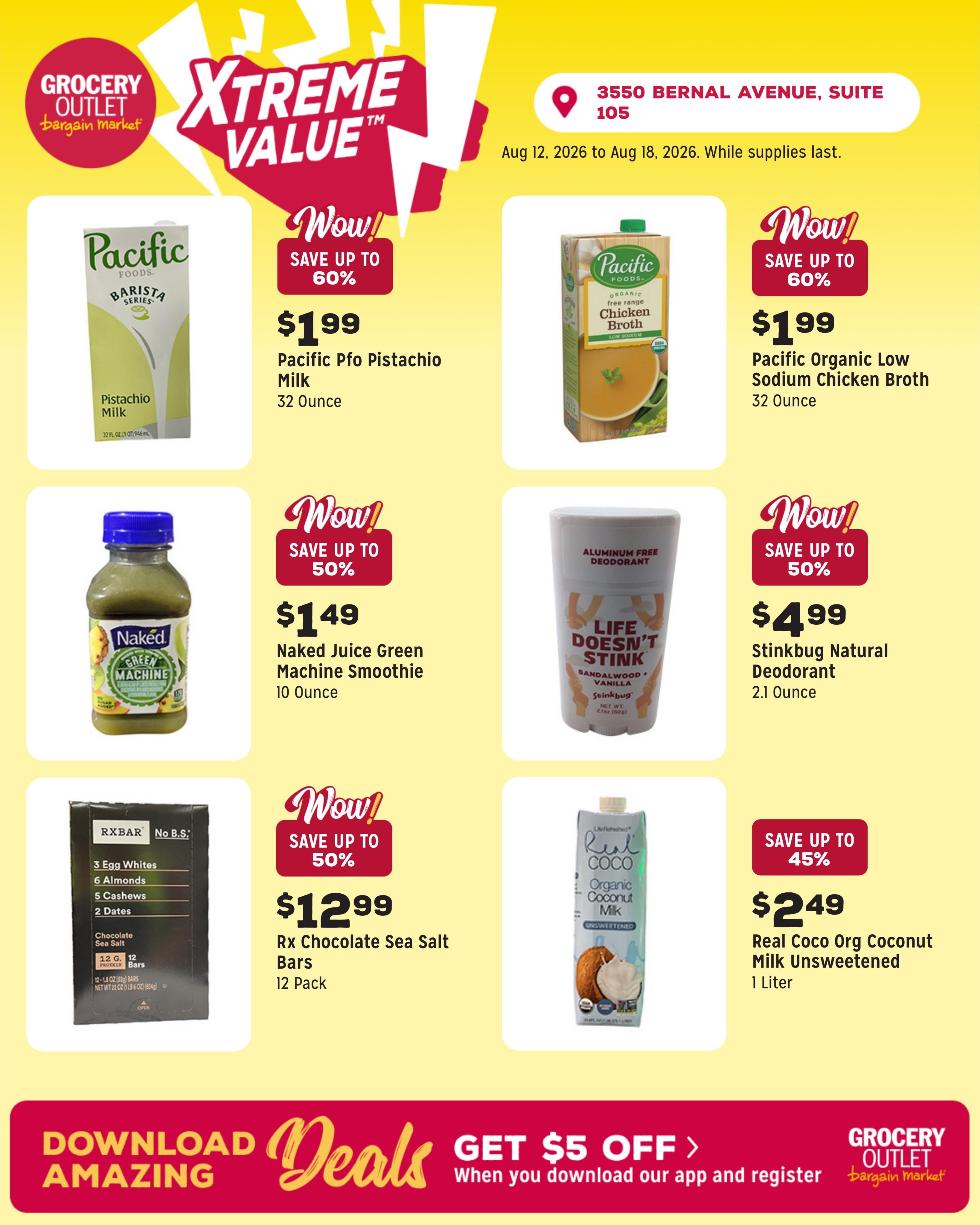 Grocery Outlet (Sunol–Pleasanton Area, CA) Weekly Ad August 12 - 18, 2026