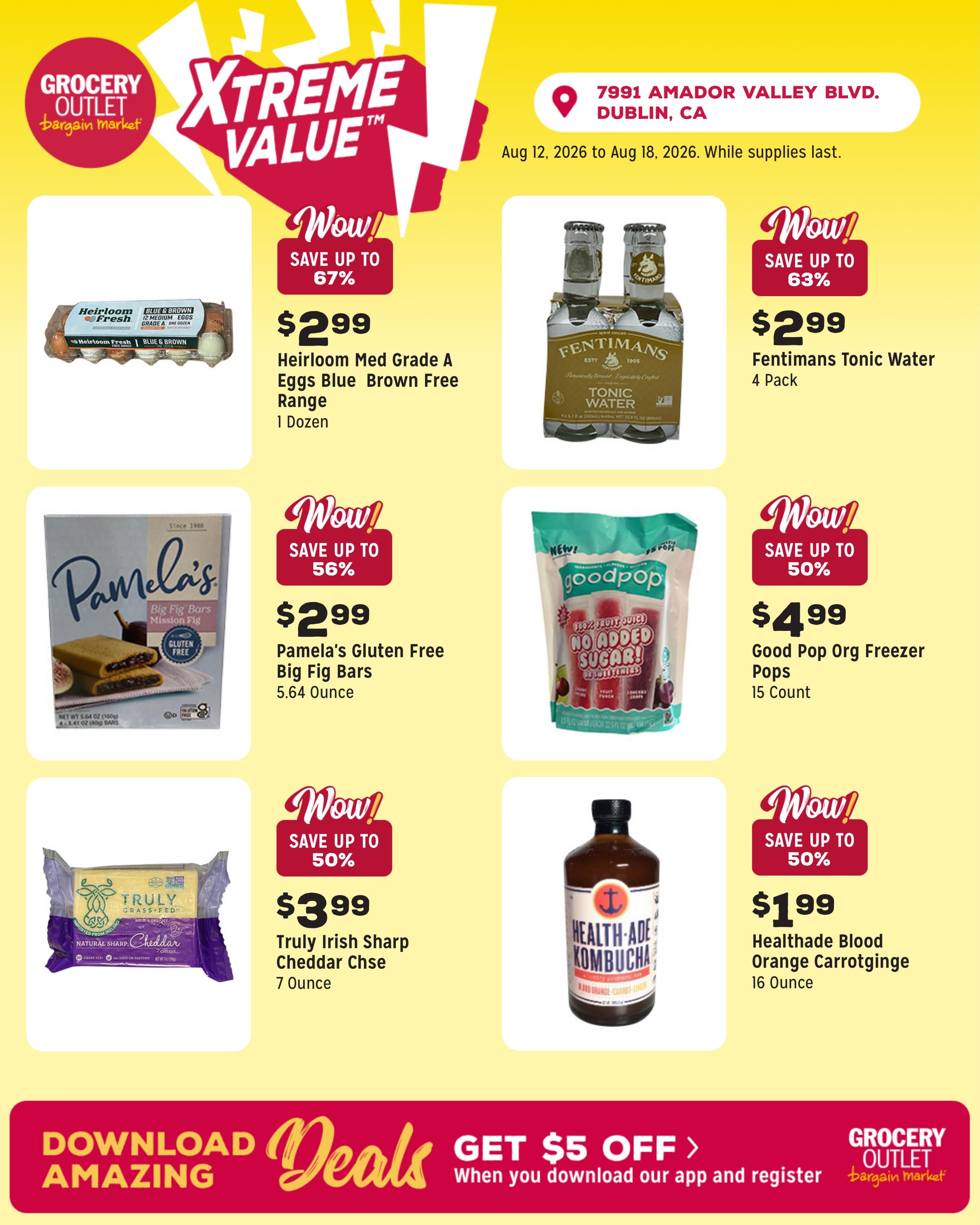 Grocery Outlet (Dublin–Danville Area, CA) Weekly Ad August 12 - 18, 2026
