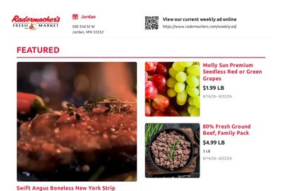 Radermacher's Fresh Market Weekly Ad August 16 - 22, 2026