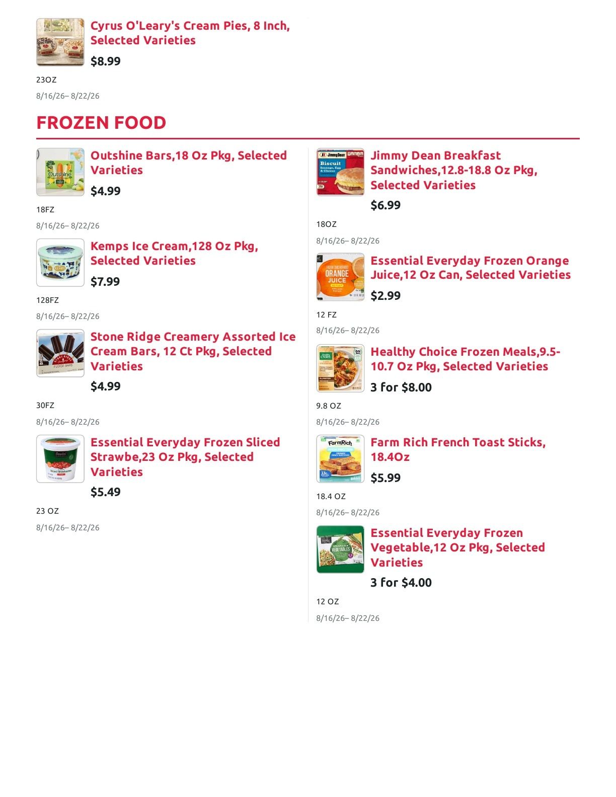 Radermacher's Fresh Market Weekly Ad August 16 - 22, 2026