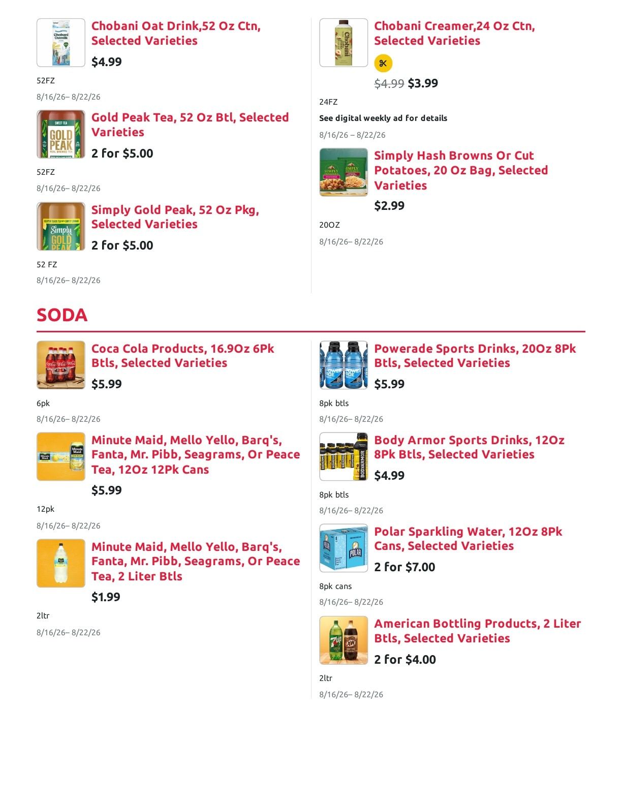 Radermacher's Fresh Market Weekly Ad August 16 - 22, 2026