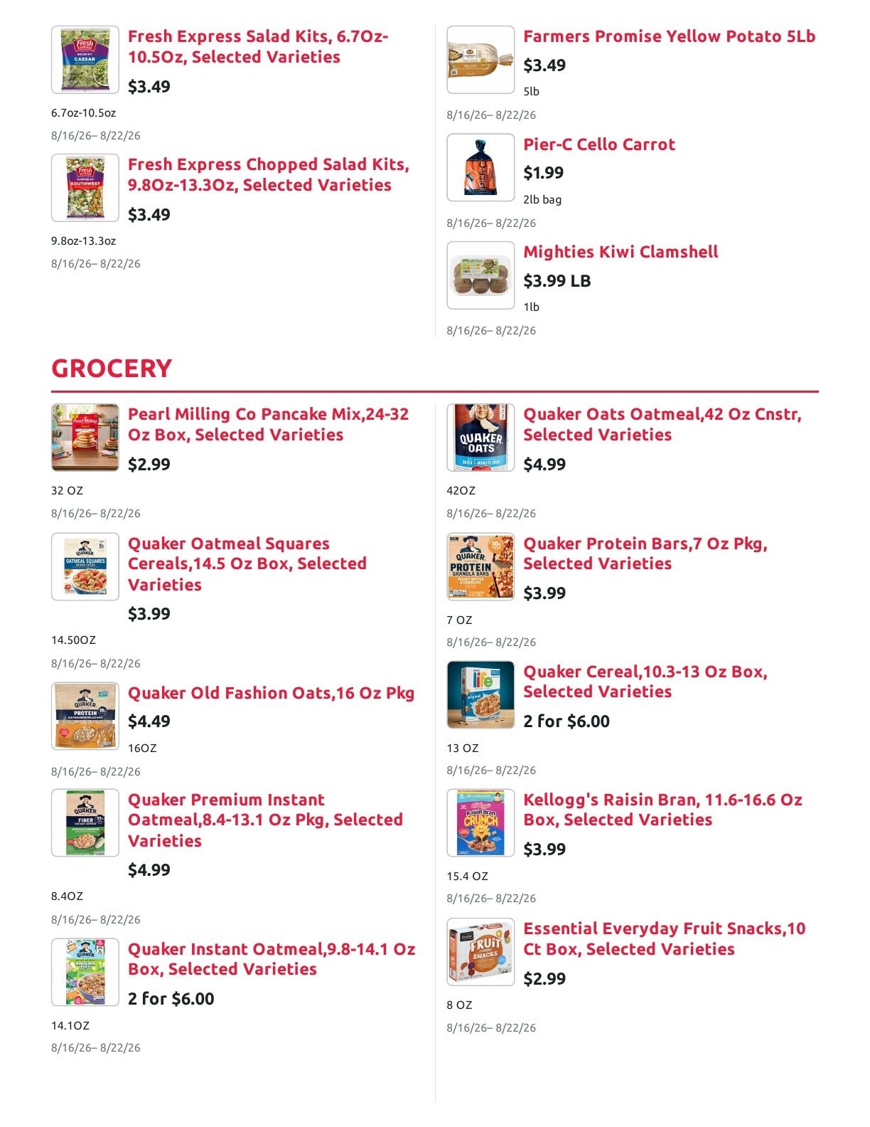 Radermacher's Fresh Market Weekly Ad August 16 - 22, 2026