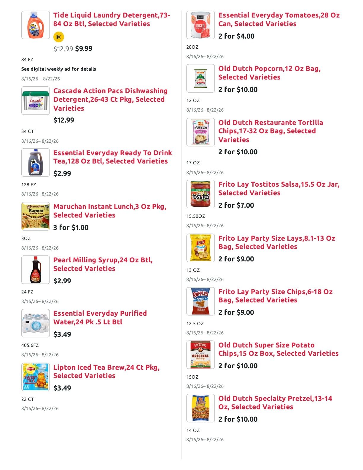 Radermacher's Fresh Market Weekly Ad August 16 - 22, 2026