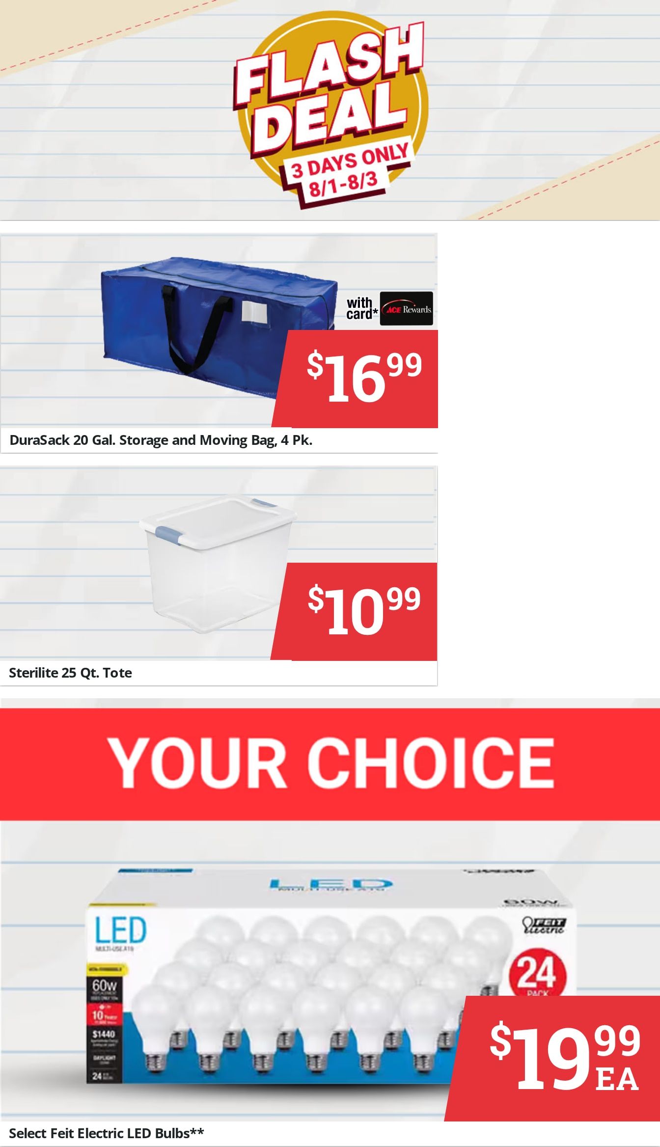 Kabelin Ace (432 St Johns Rd, Michigan City, IN) Weekly Ad August 1 - 31, 2026