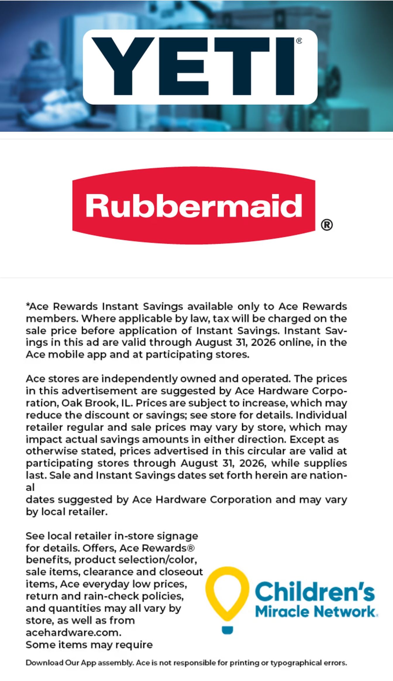 Kabelin Ace (South Bend, IN) Weekly Ad August 1 - 31, 2026