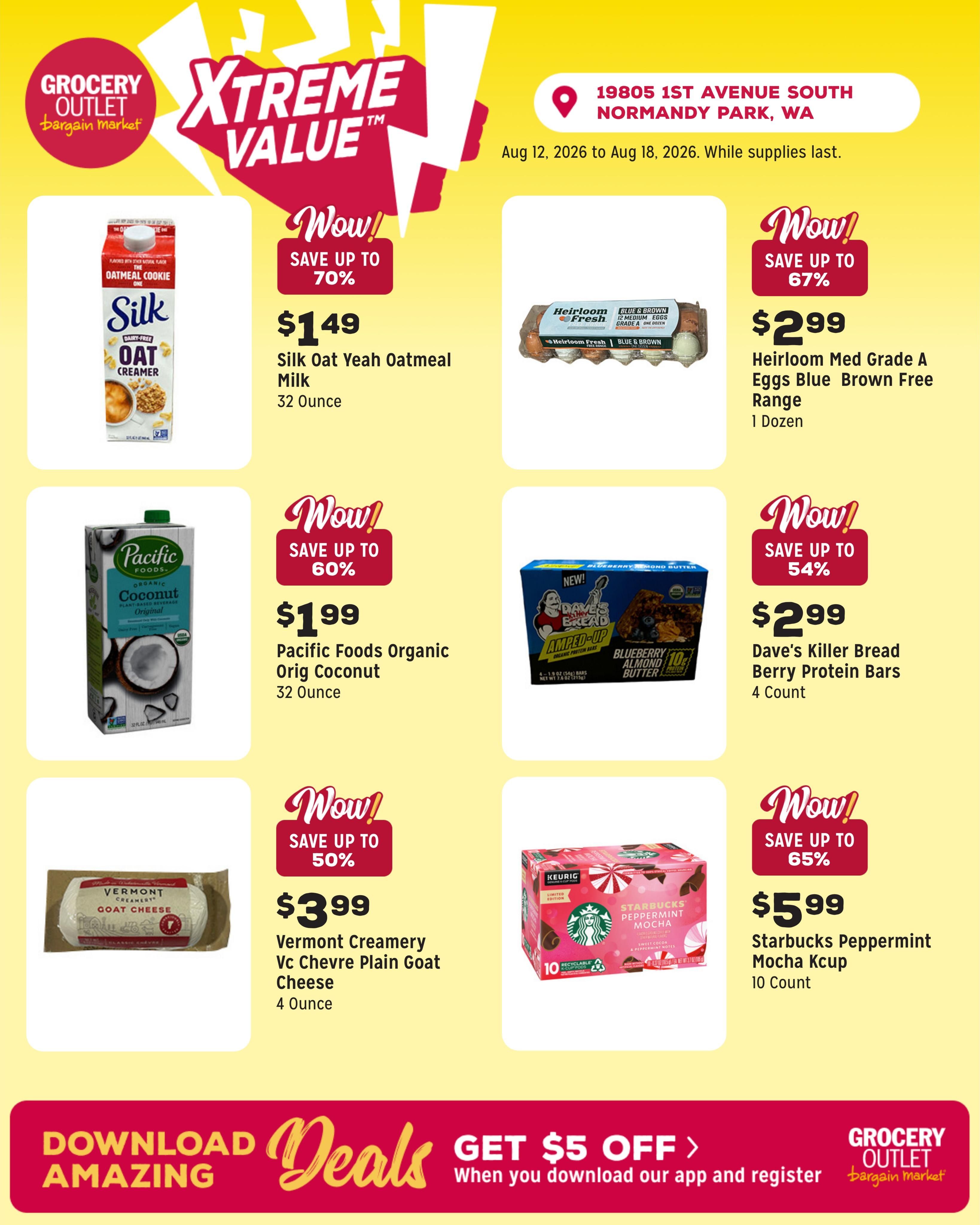 Grocery Outlet (Vashon Area, WA) Weekly Ad August 12 - 18, 2026