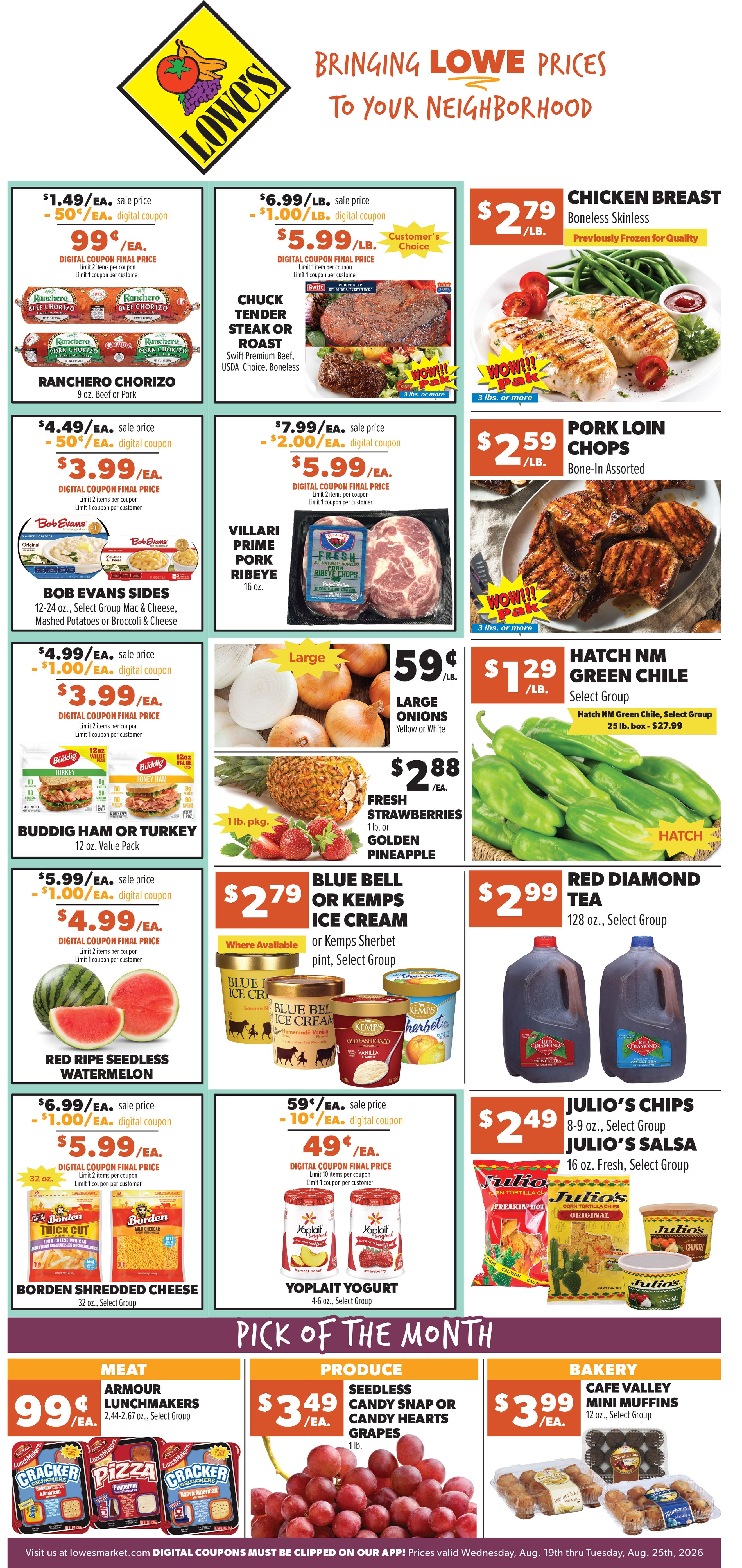 Lowe's Market Weekly Ad August 19 - 25, 2026