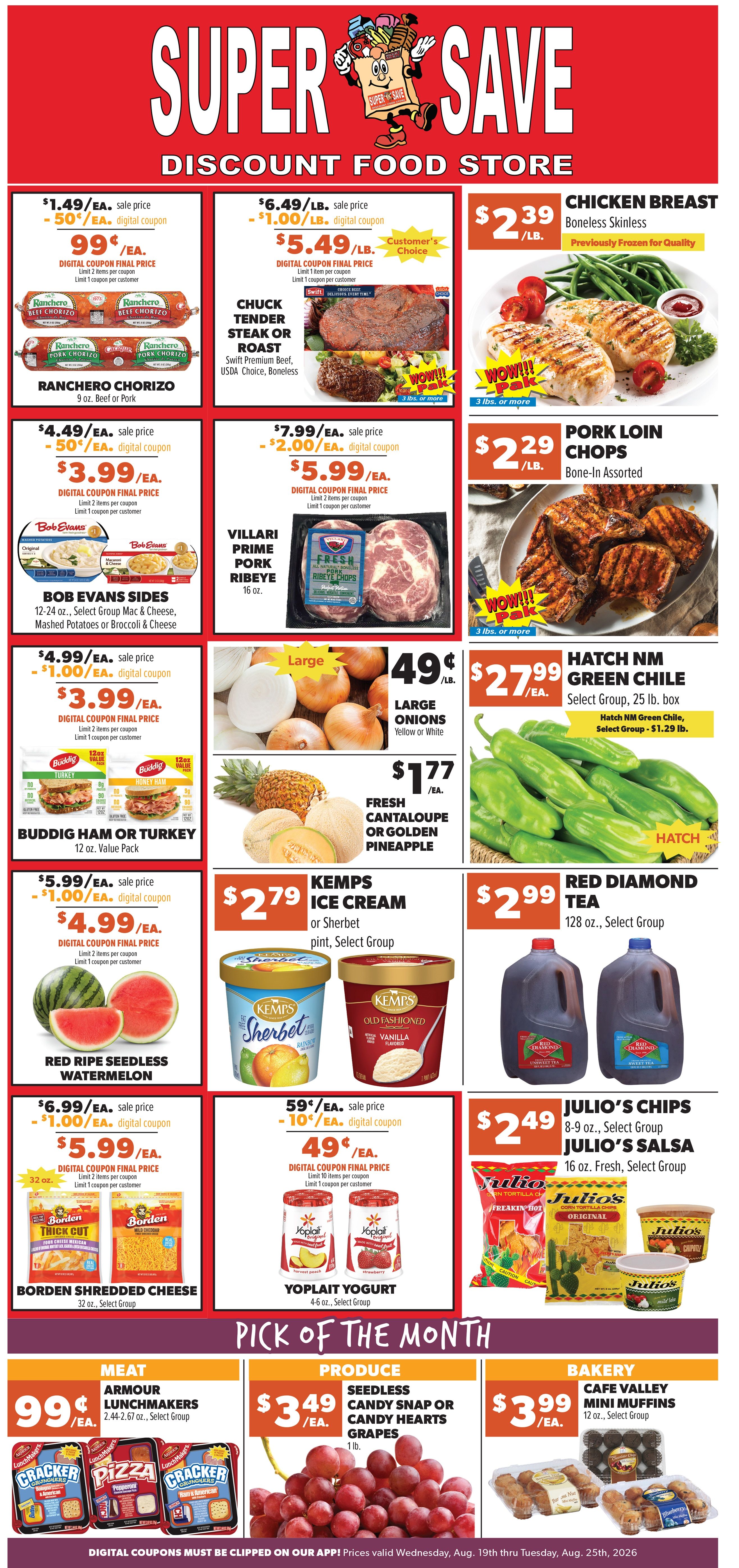 Super Save Weekly Ad August 19 - 25, 2026