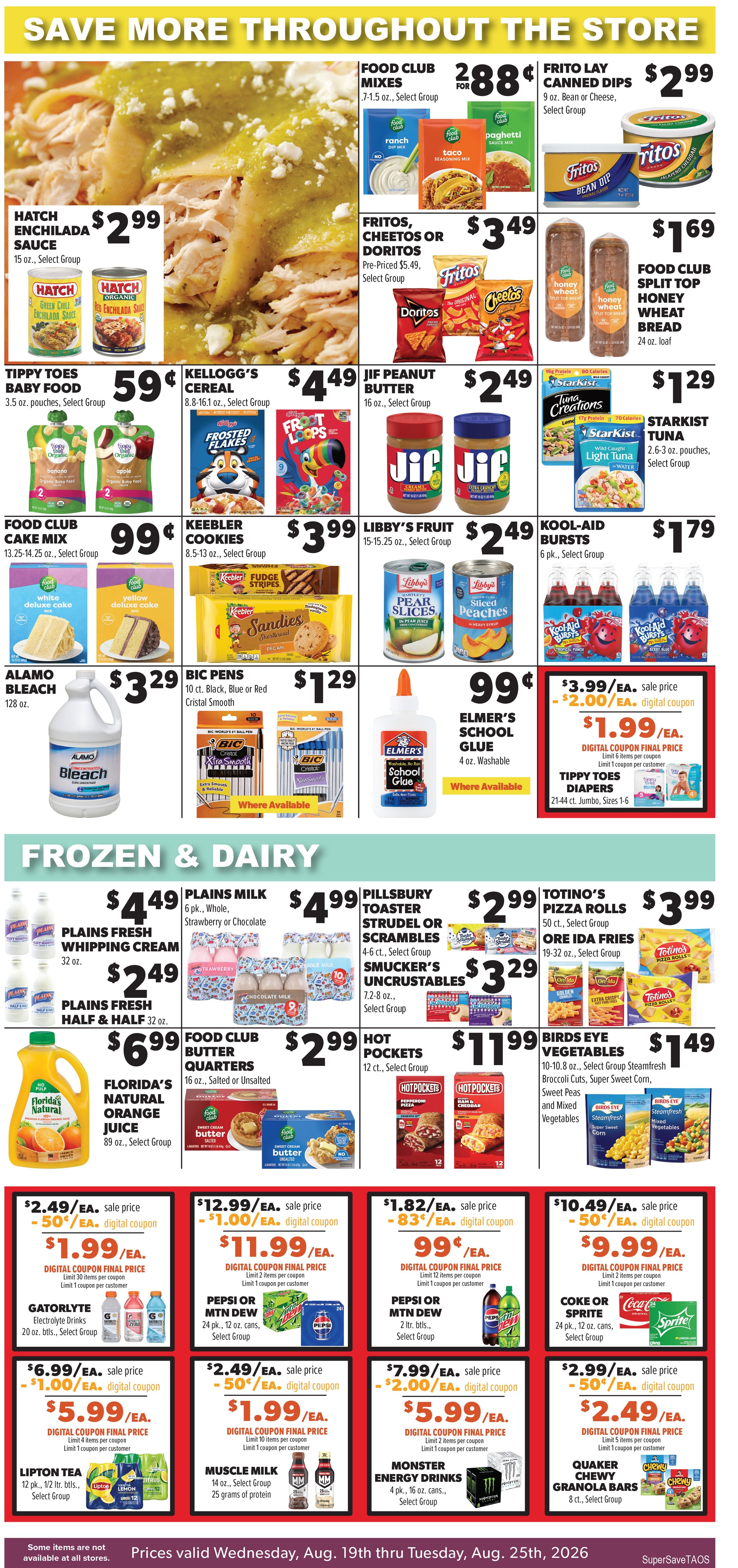 Super Save Weekly Ad August 19 - 25, 2026