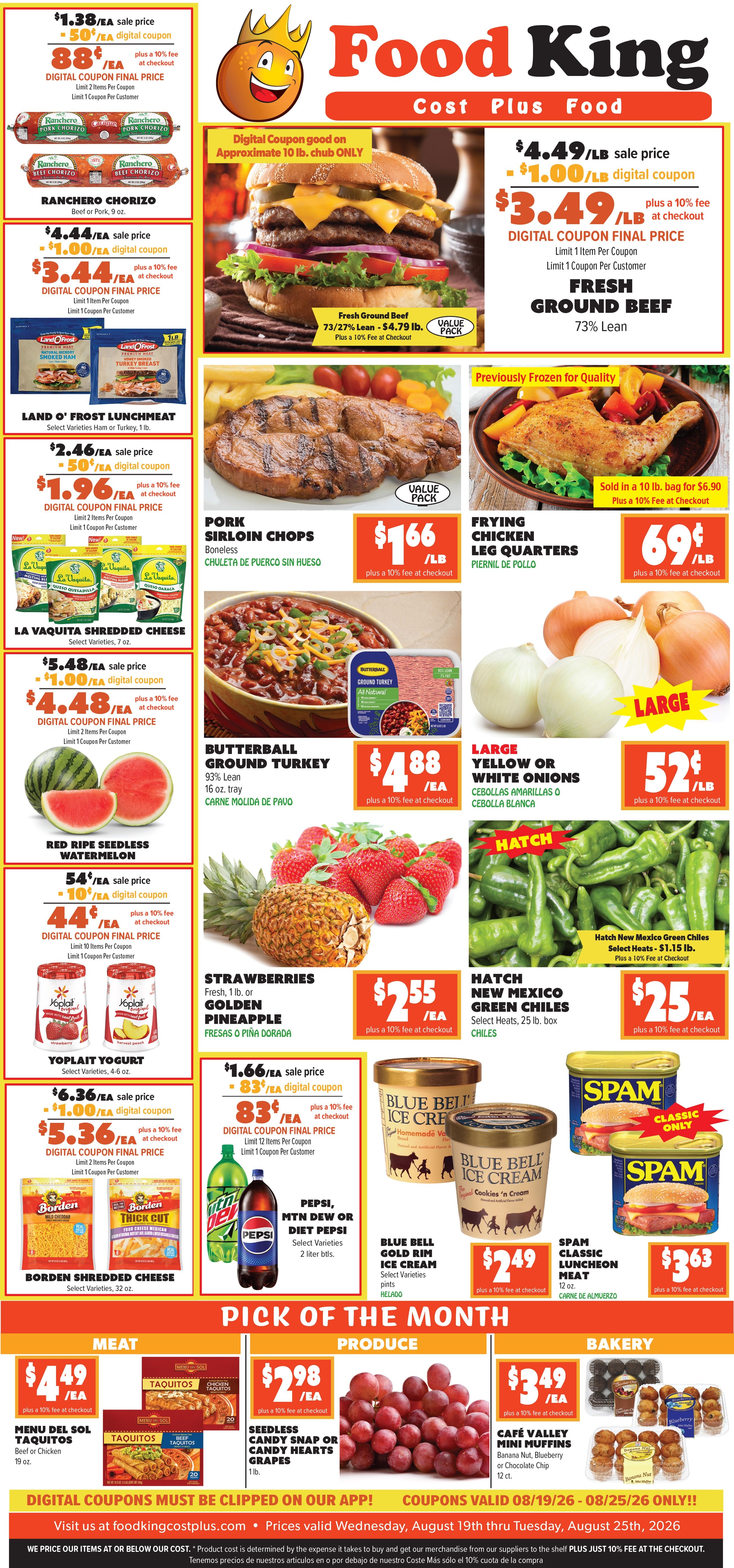 Food King Weekly Ad August 19 - 25, 2026