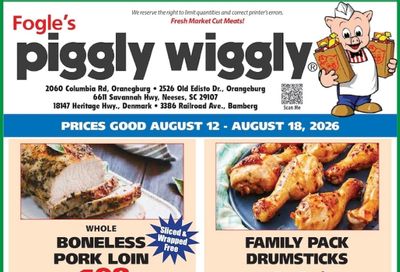 Piggly Wiggly (Swansea Area, SC) Weekly Ad August 12 - 18, 2026