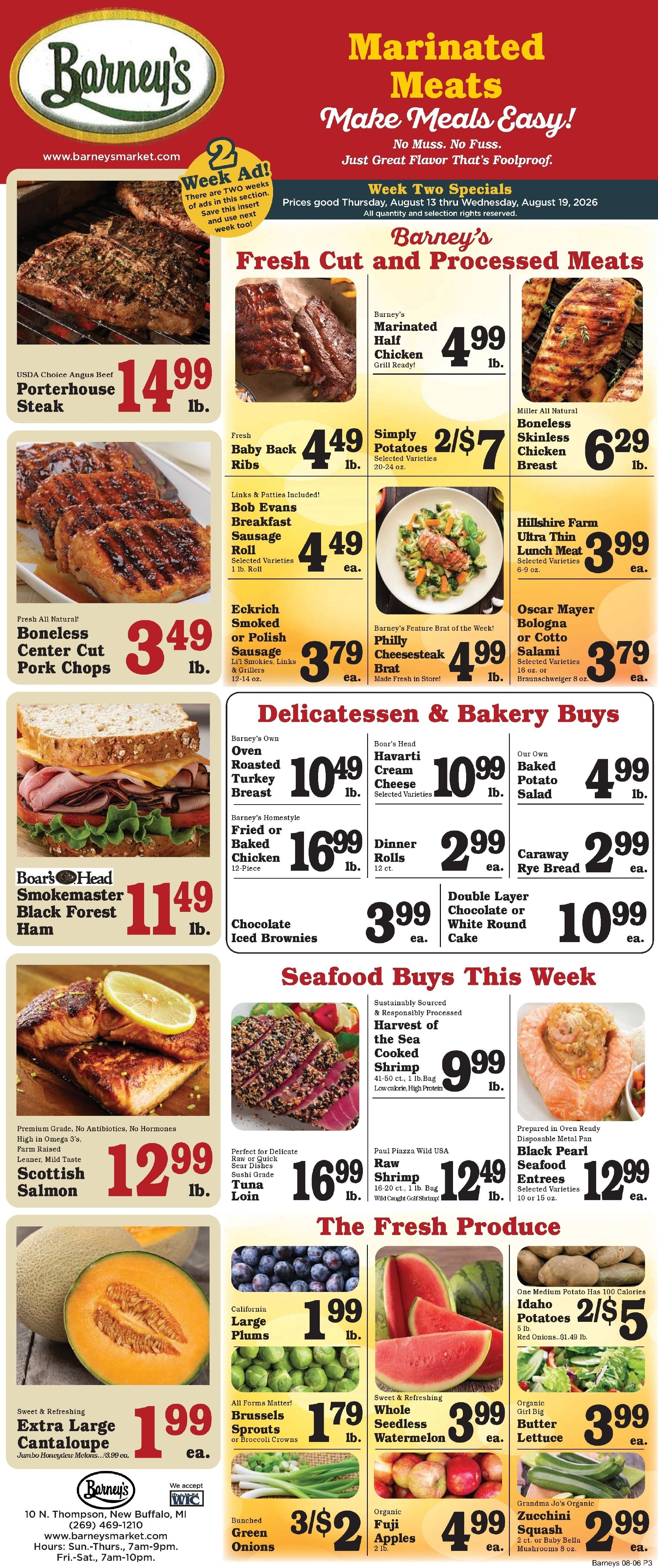 Barney's Market Weekly Ad August 13 - 19, 2026