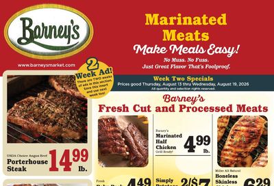 Barney's Market Weekly Ad August 13 - 19, 2026