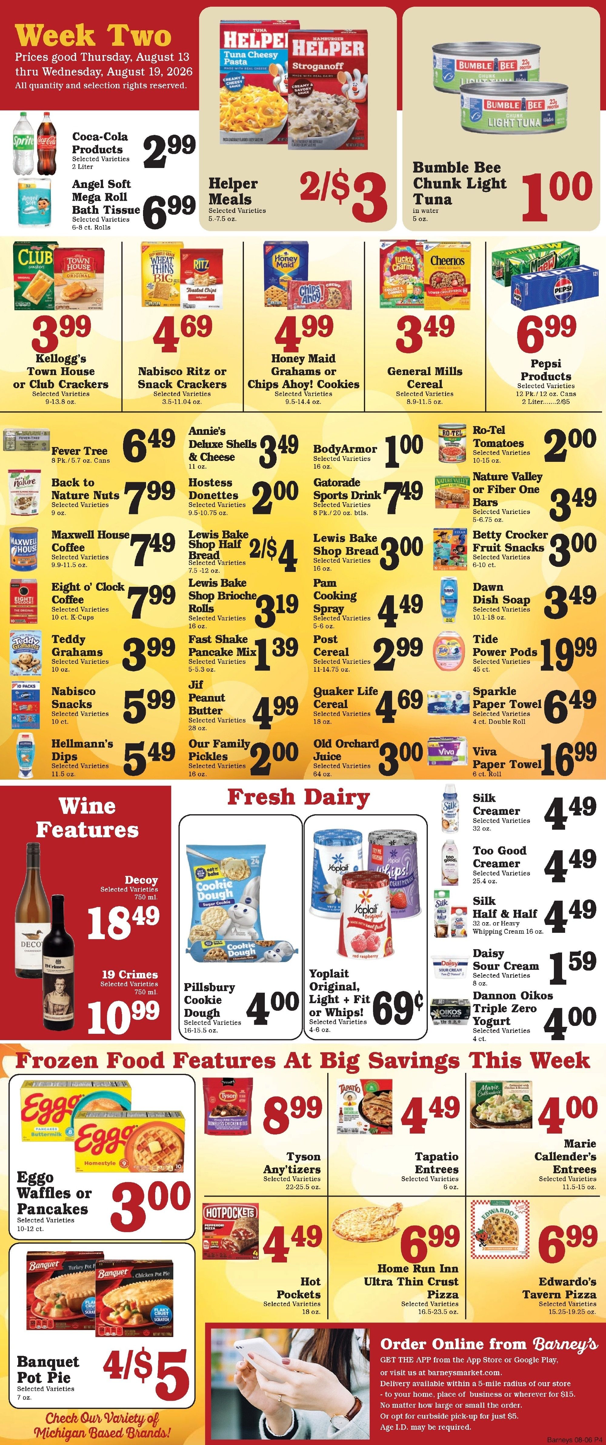 Barney's Market Weekly Ad August 13 - 19, 2026