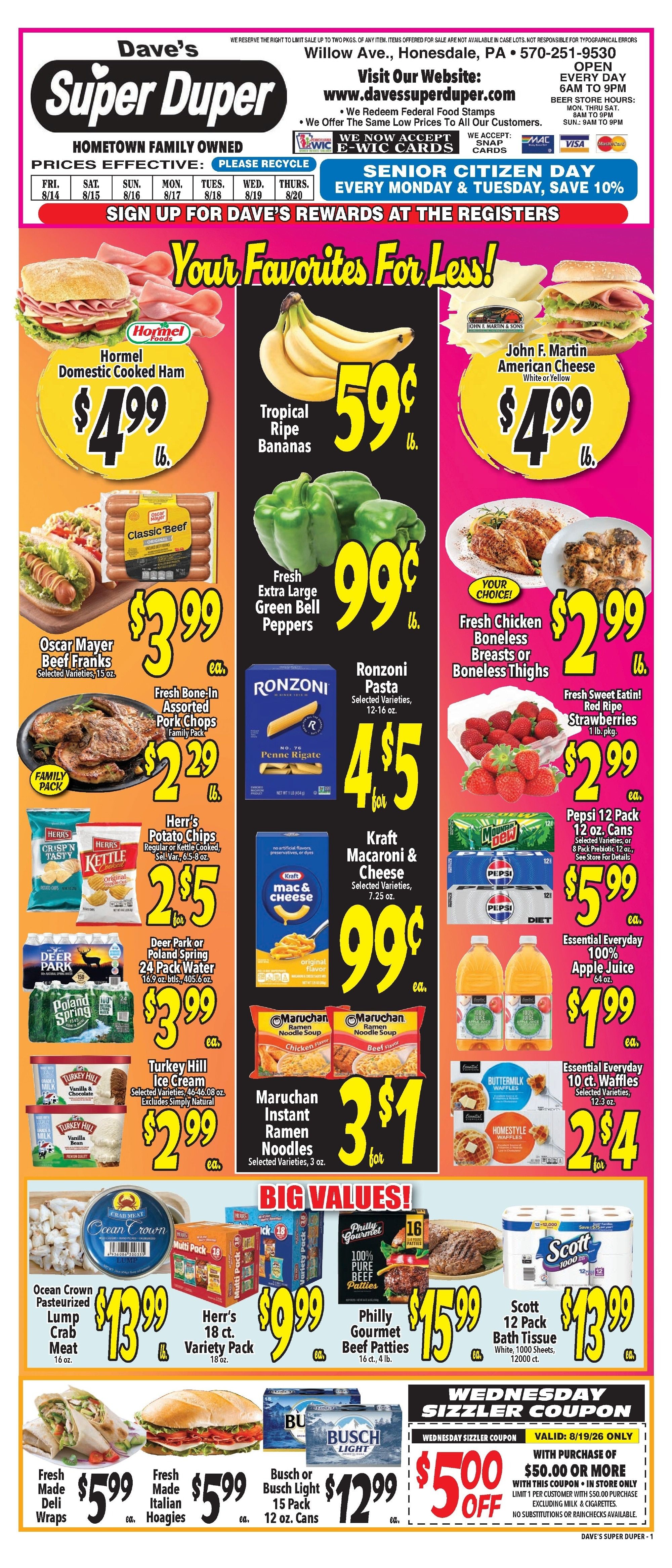 Dave's Super Duper Weekly Ad August 14 - 20, 2026