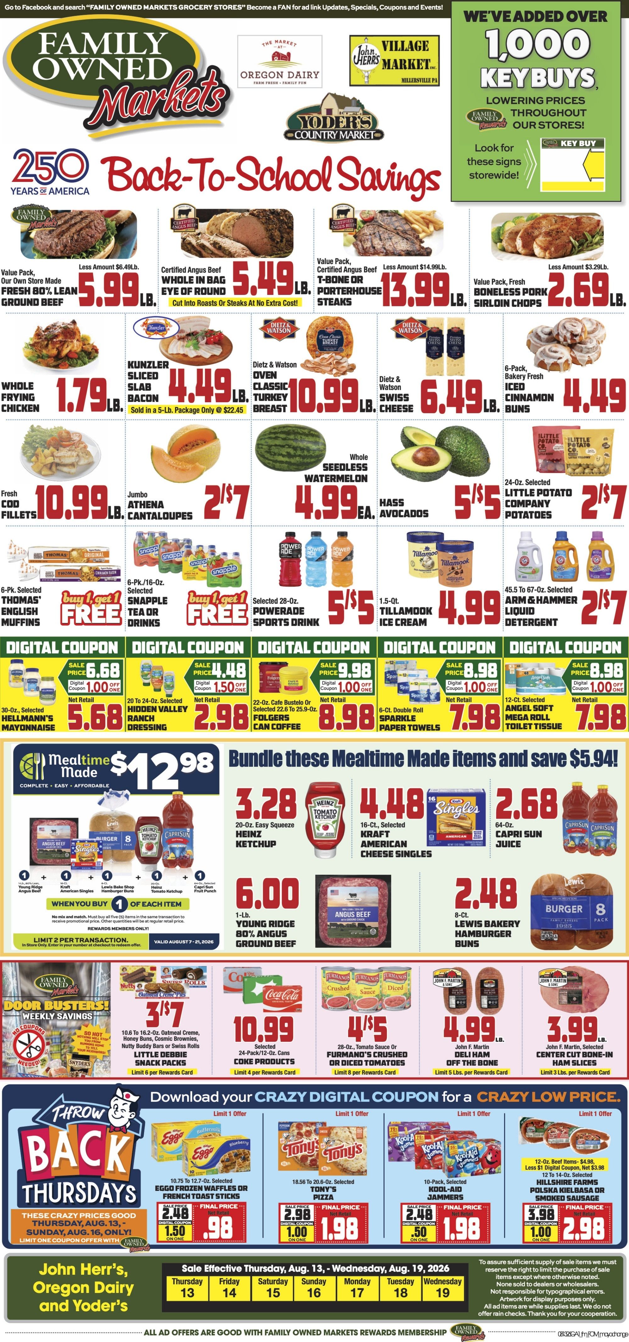 John Herr's Village Market Weekly Ad August 13 - 19, 2026