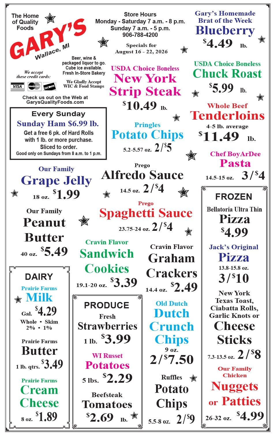 Gary's Quality Foods Weekly Ad August 16 - 22, 2026