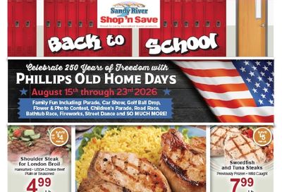 Sandy River Shop 'n Save Weekly Ad August 16 - 22, 2026