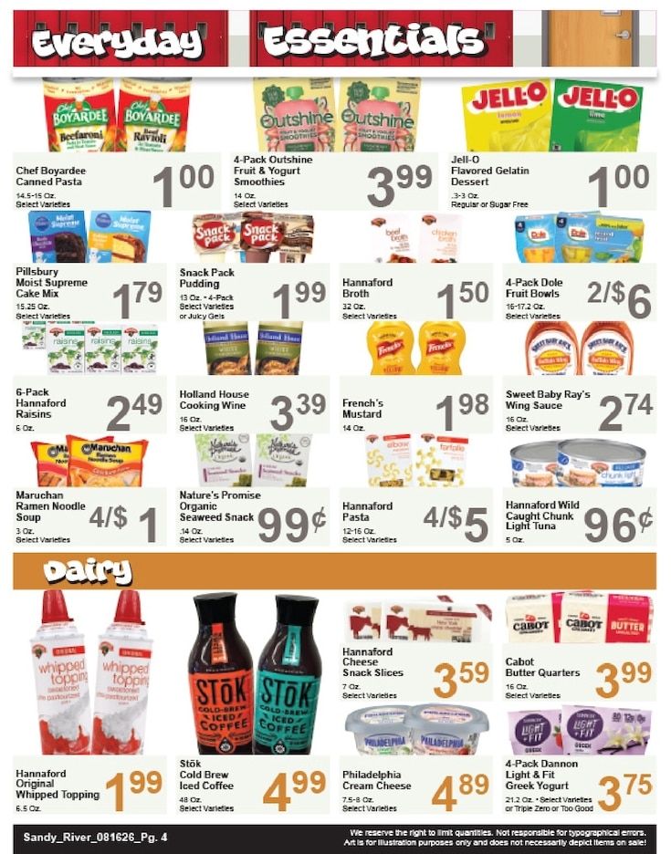 Sandy River Shop 'n Save Weekly Ad August 16 - 22, 2026
