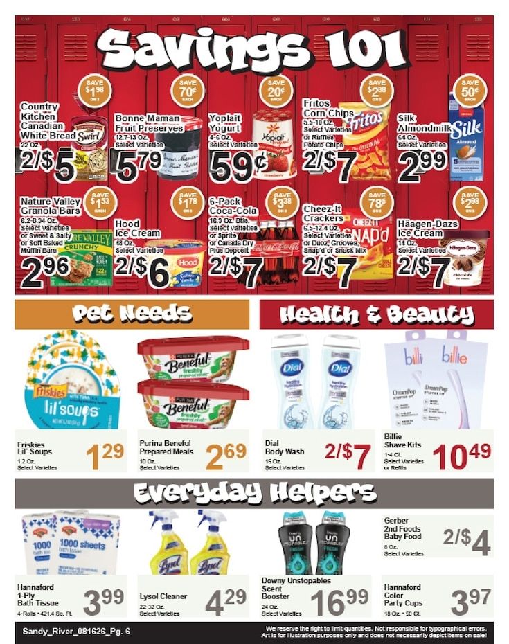 Sandy River Shop 'n Save Weekly Ad August 16 - 22, 2026