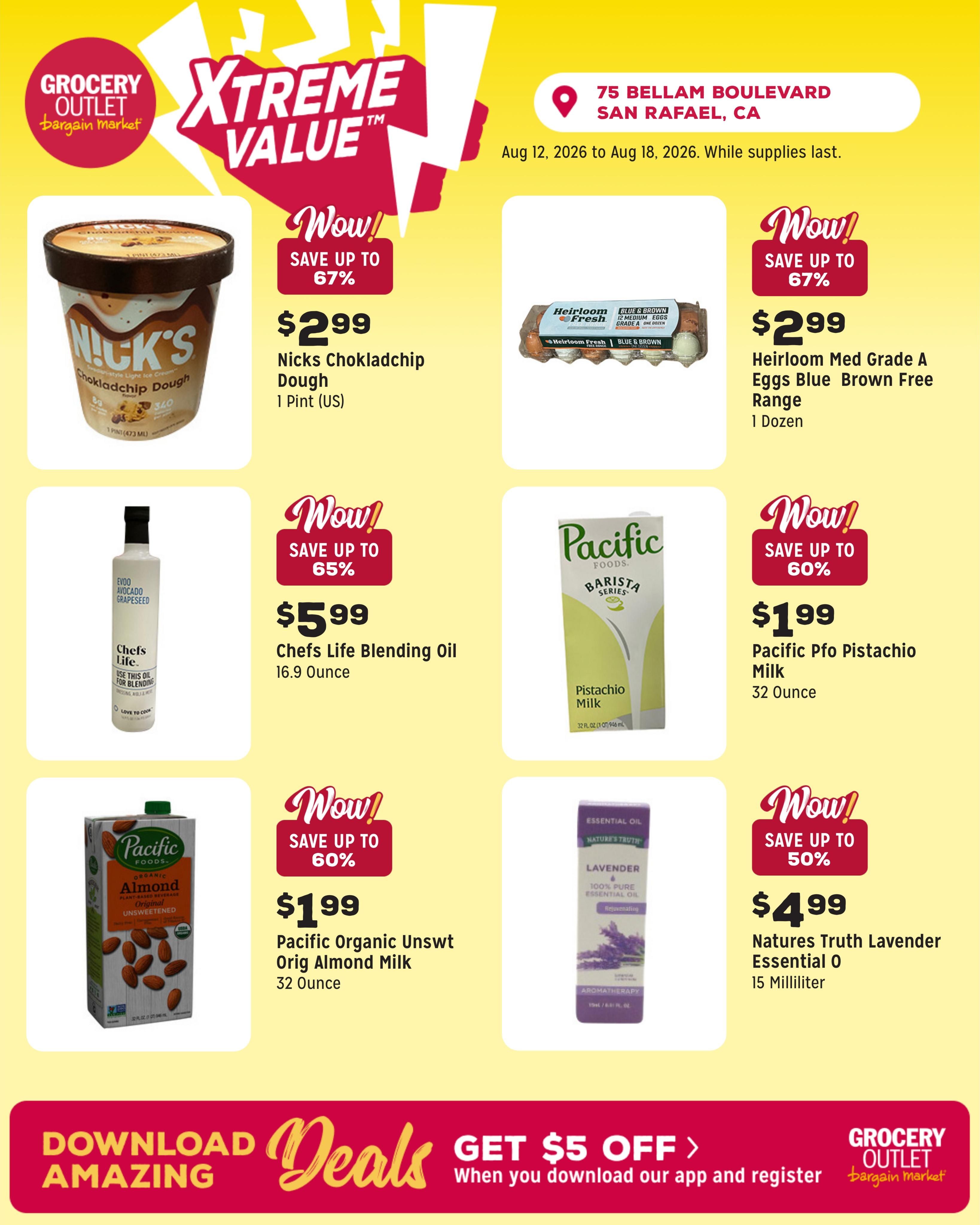 Grocery Outlet (San Quentin–Larkspur Area, CA) Weekly Ad August 12 - 18, 2026