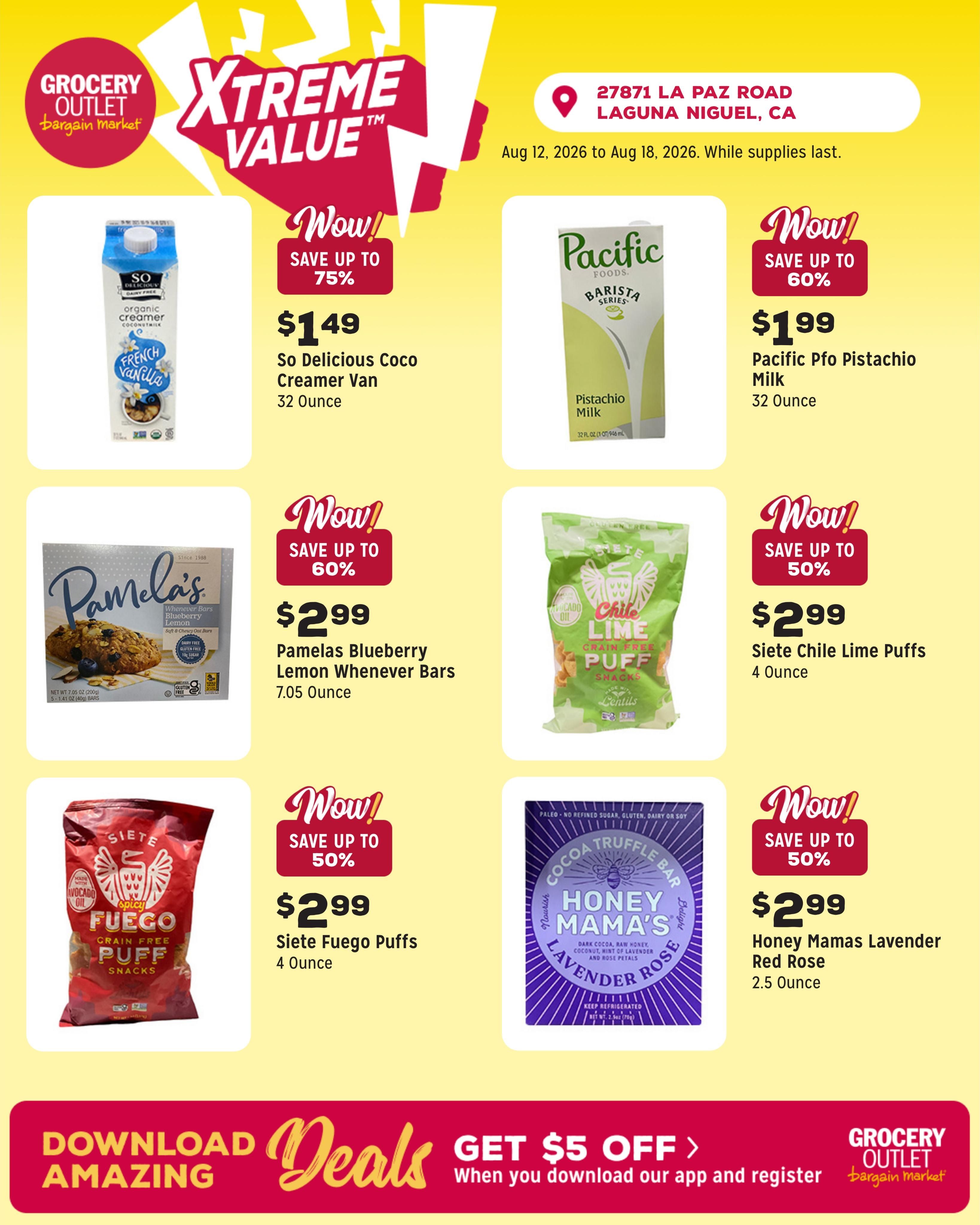 Grocery Outlet (San Juan Capistrano Area, CA) Weekly Ad August 12 - 18, 2026