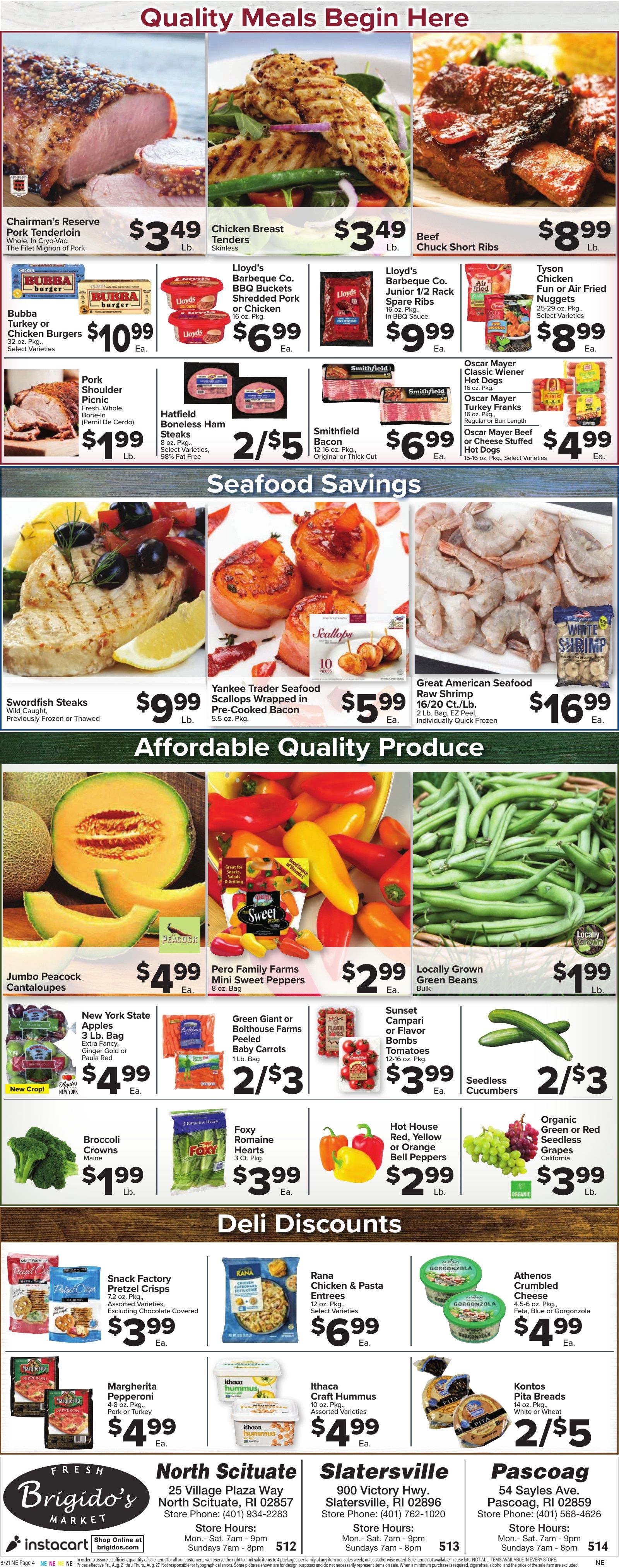 Brigido's Fresh Market Weekly Ad August 21 - 27, 2026