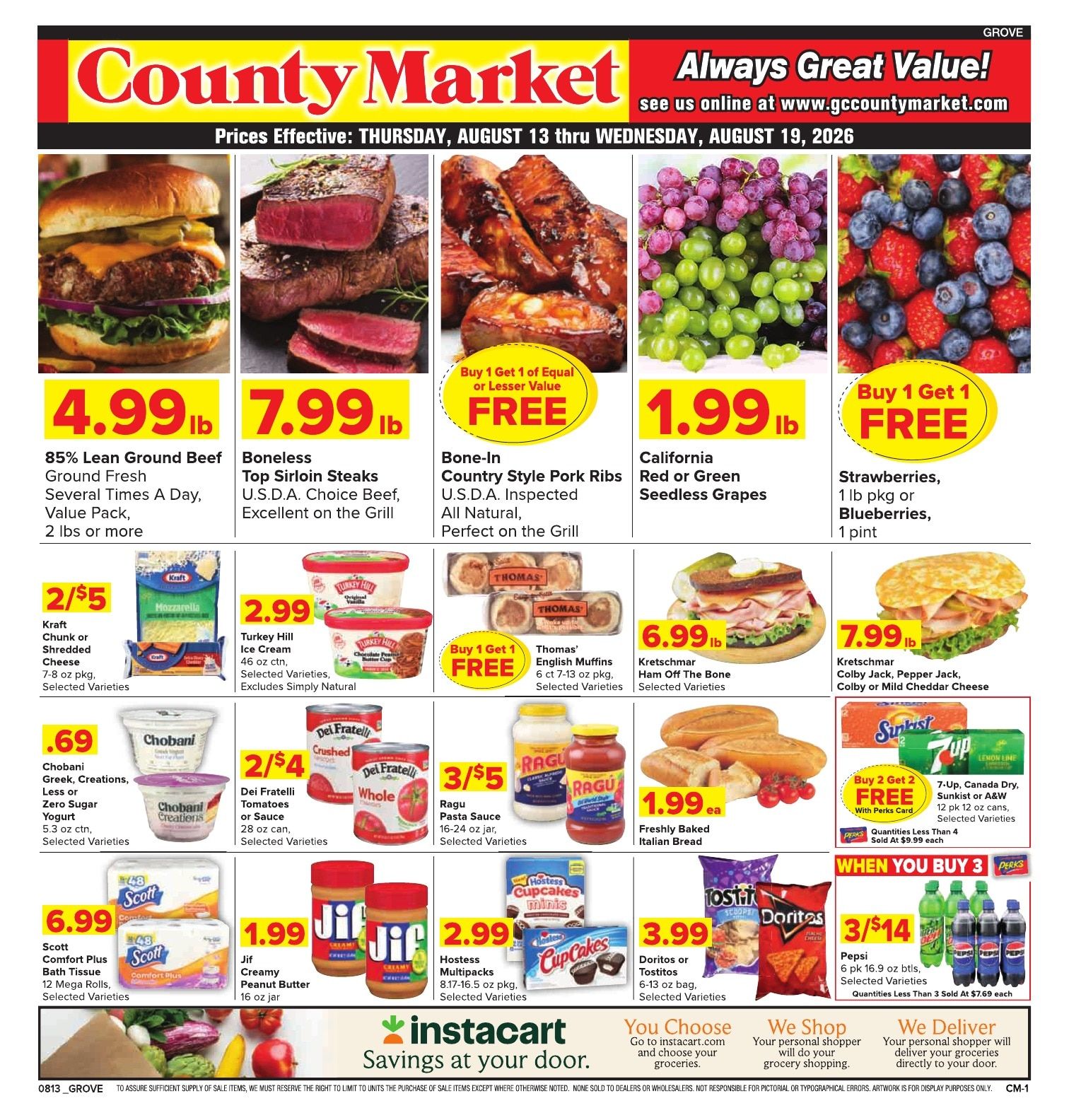 Grove City County Market Weekly Ad August 13 - 19, 2026