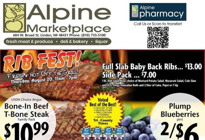 Alpine Marketplace Weekly Ad August 16 - 22, 2026