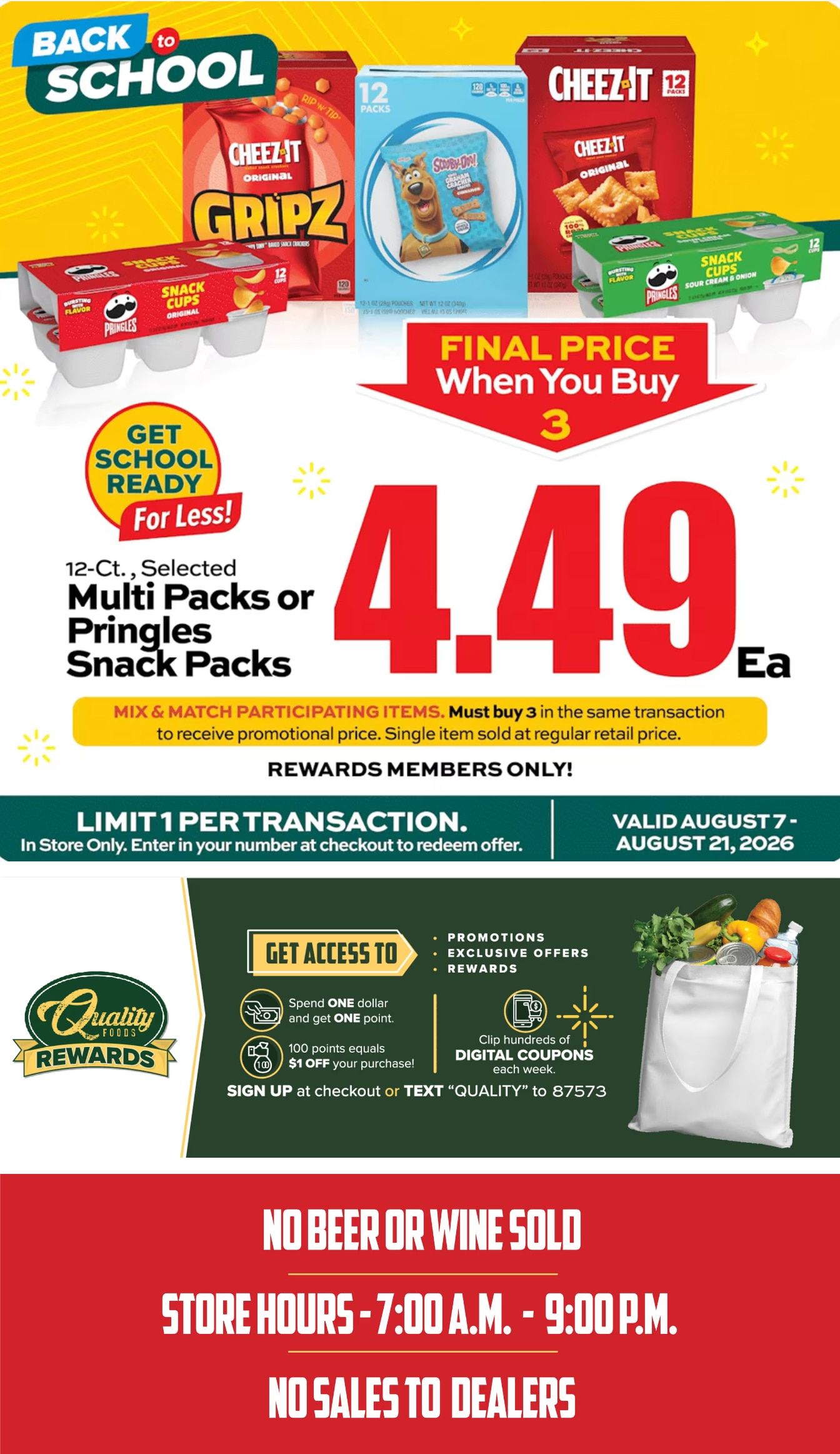Quality Foods Tri County Weekly Ad August 12 - 18, 2026