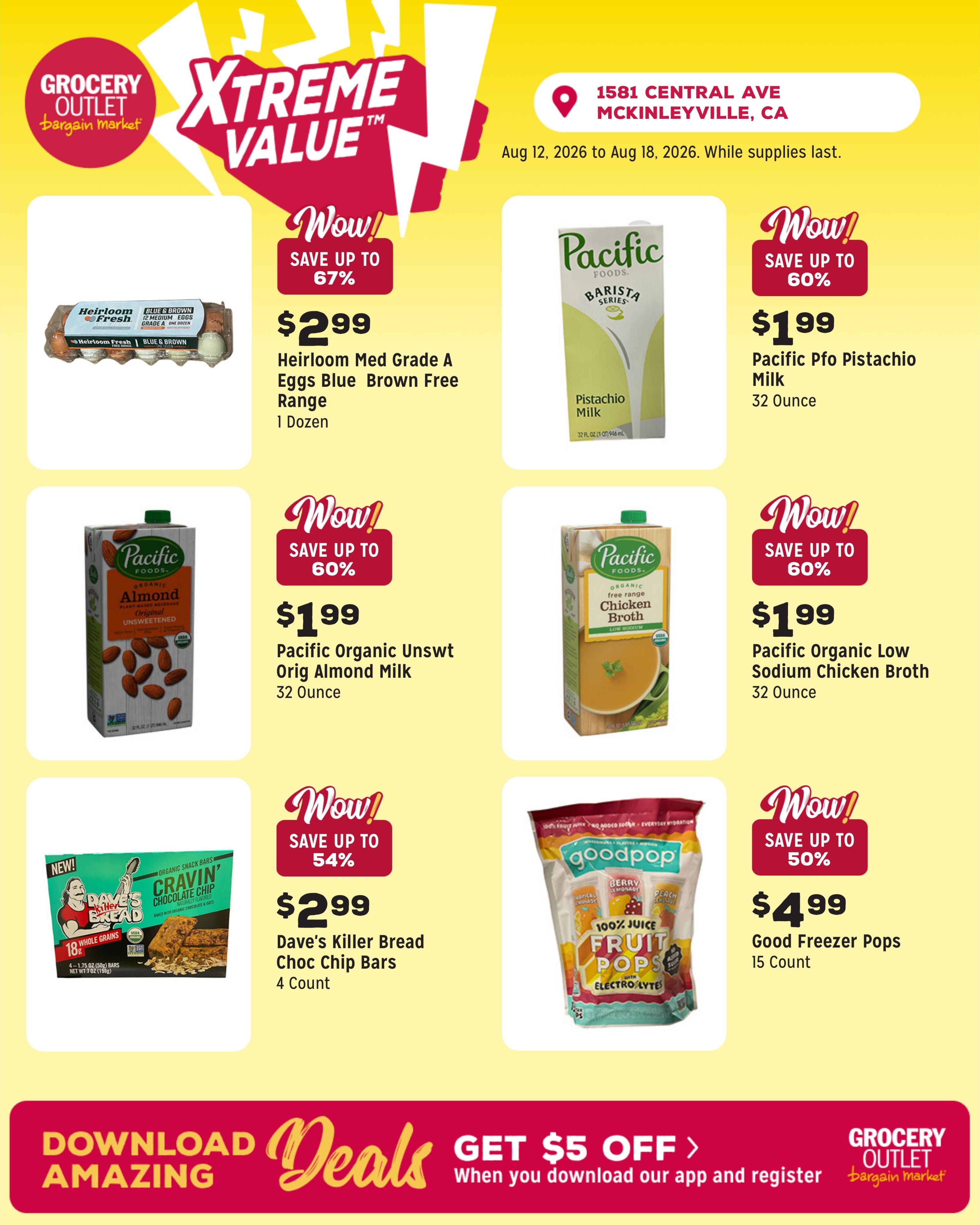 Grocery Outlet (Arcata Area, CA) Weekly Ad August 12 - 18, 2026