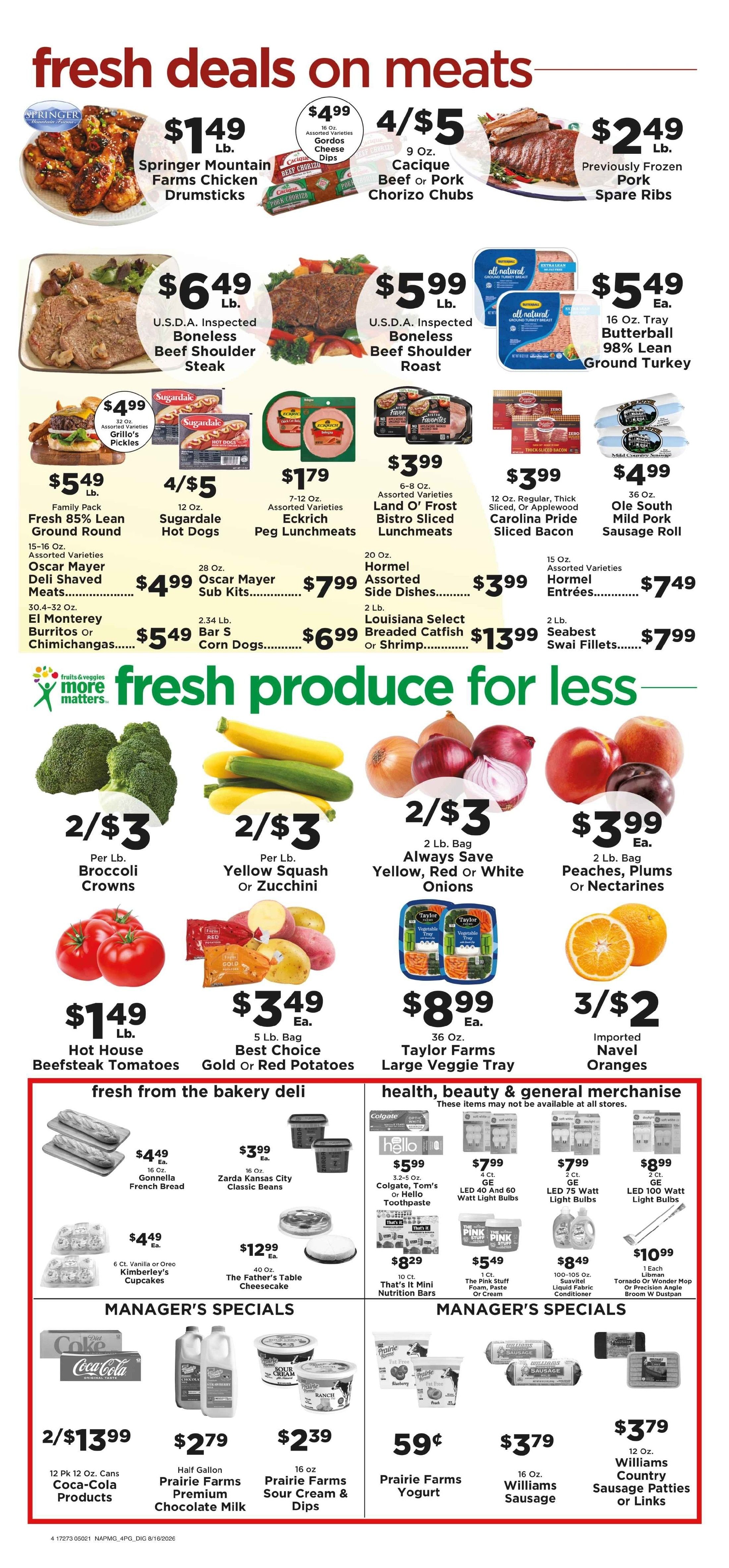 Chappell's Hometown Foods Weekly Ad August 17 - 23, 2026