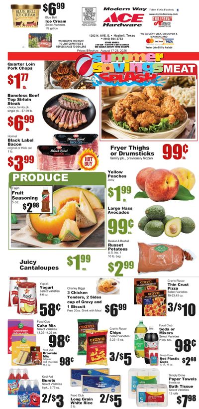 Modern Way Food Store Weekly Ad August 17 - 23, 2026