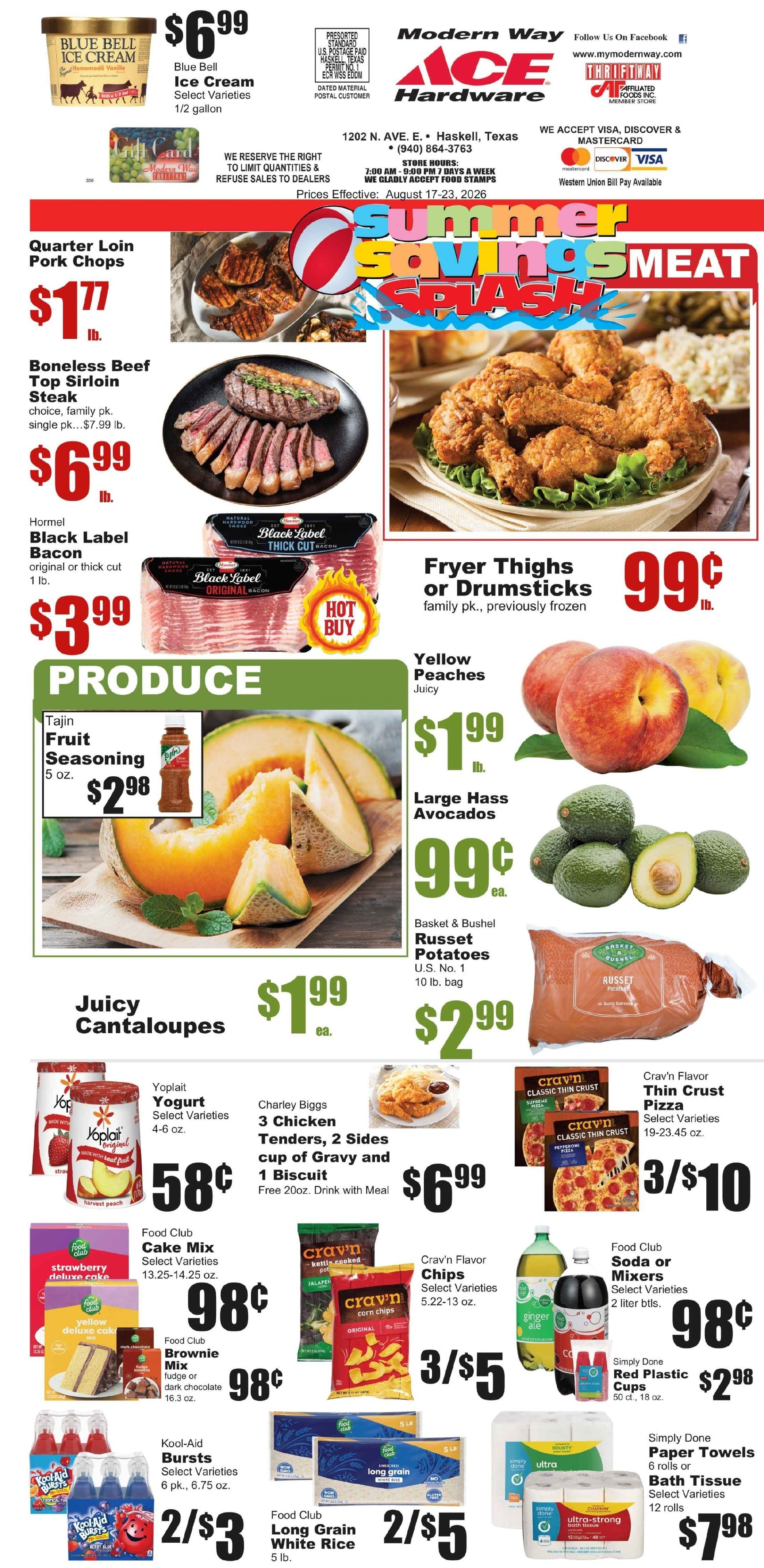 Modern Way Food Store Weekly Ad August 17 - 23, 2026