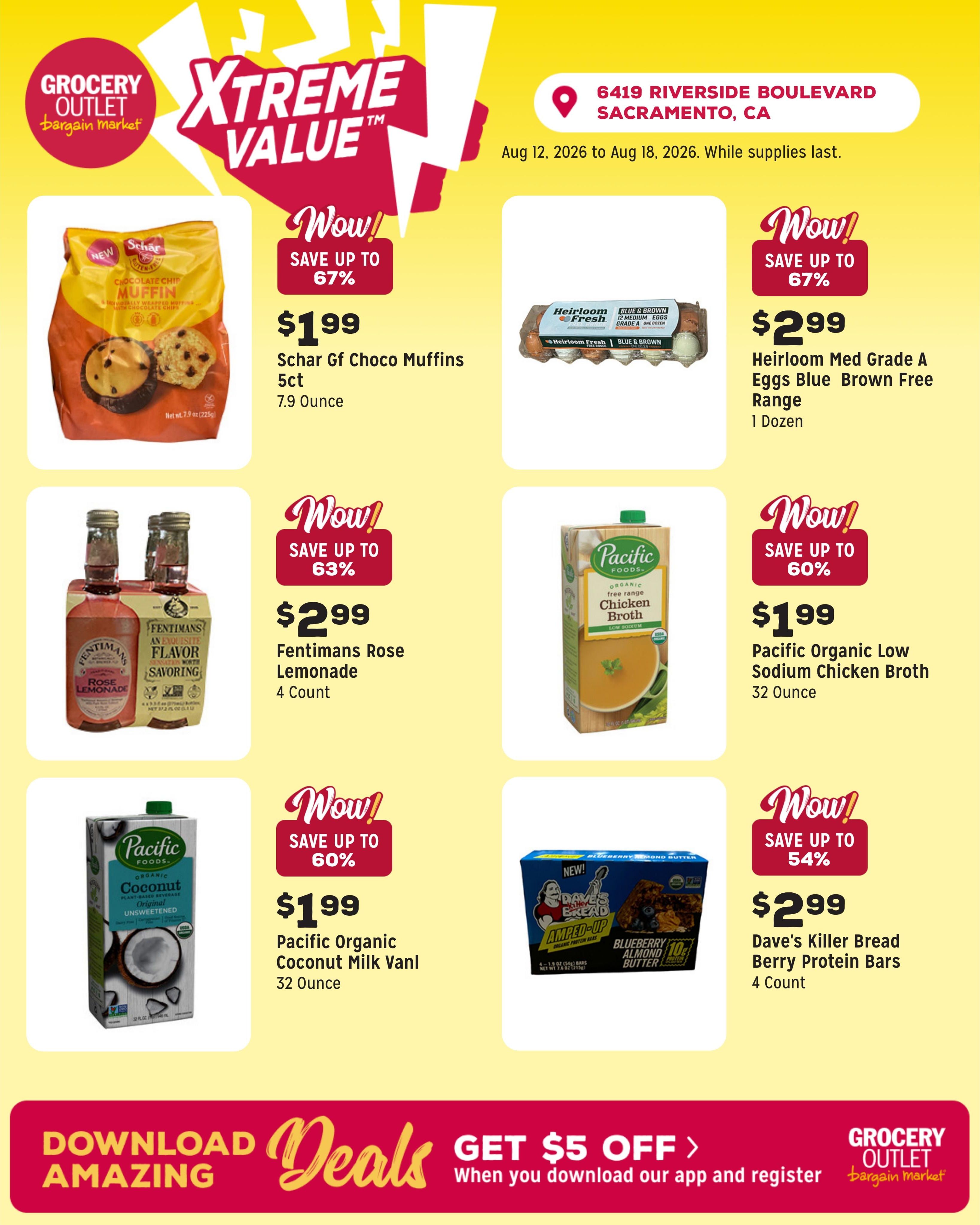 Grocery Outlet (Clarksburg Area, CA) Weekly Ad August 12 - 18, 2026