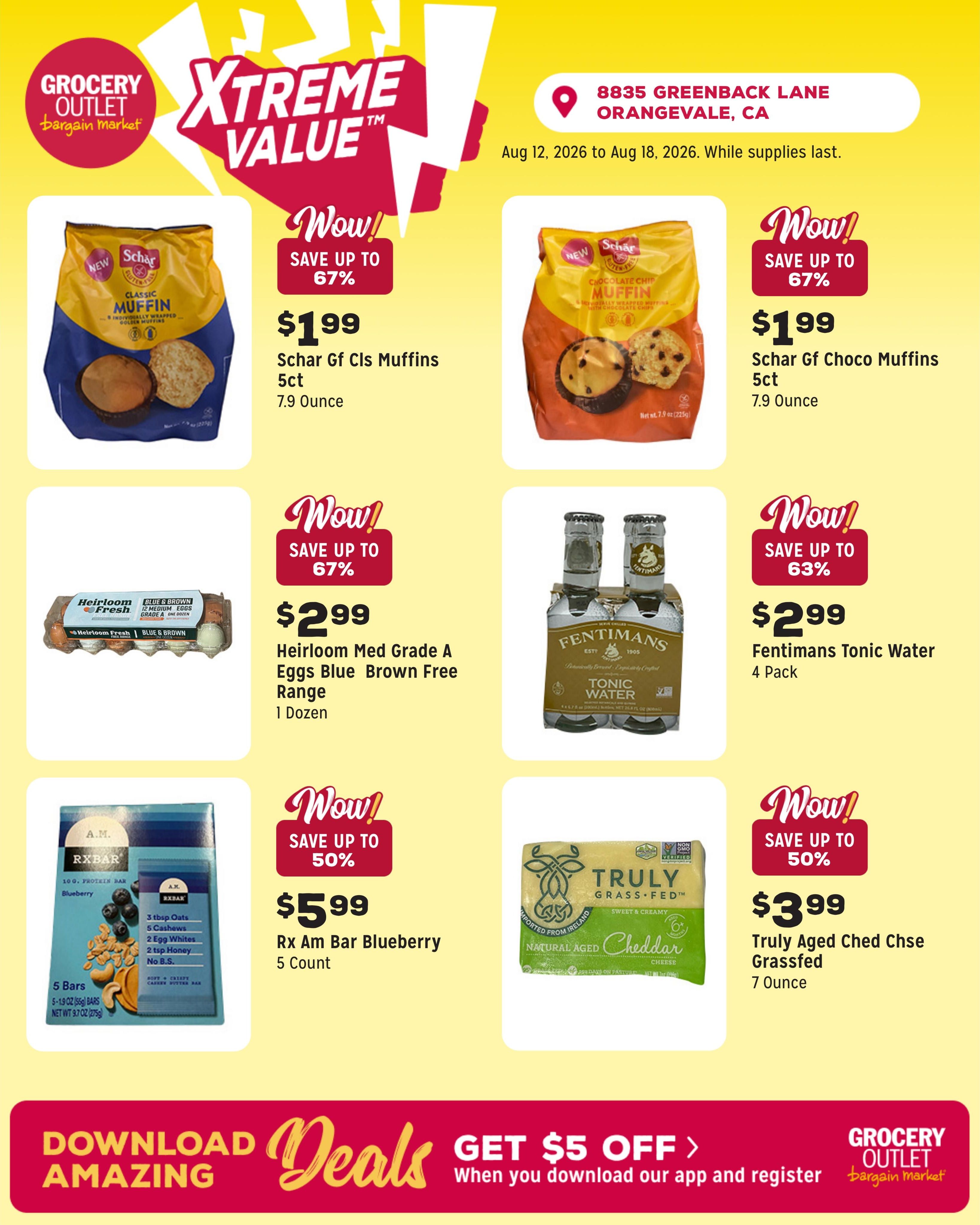 Grocery Outlet (Granite Bay Area, CA) Weekly Ad August 12 - 18, 2026