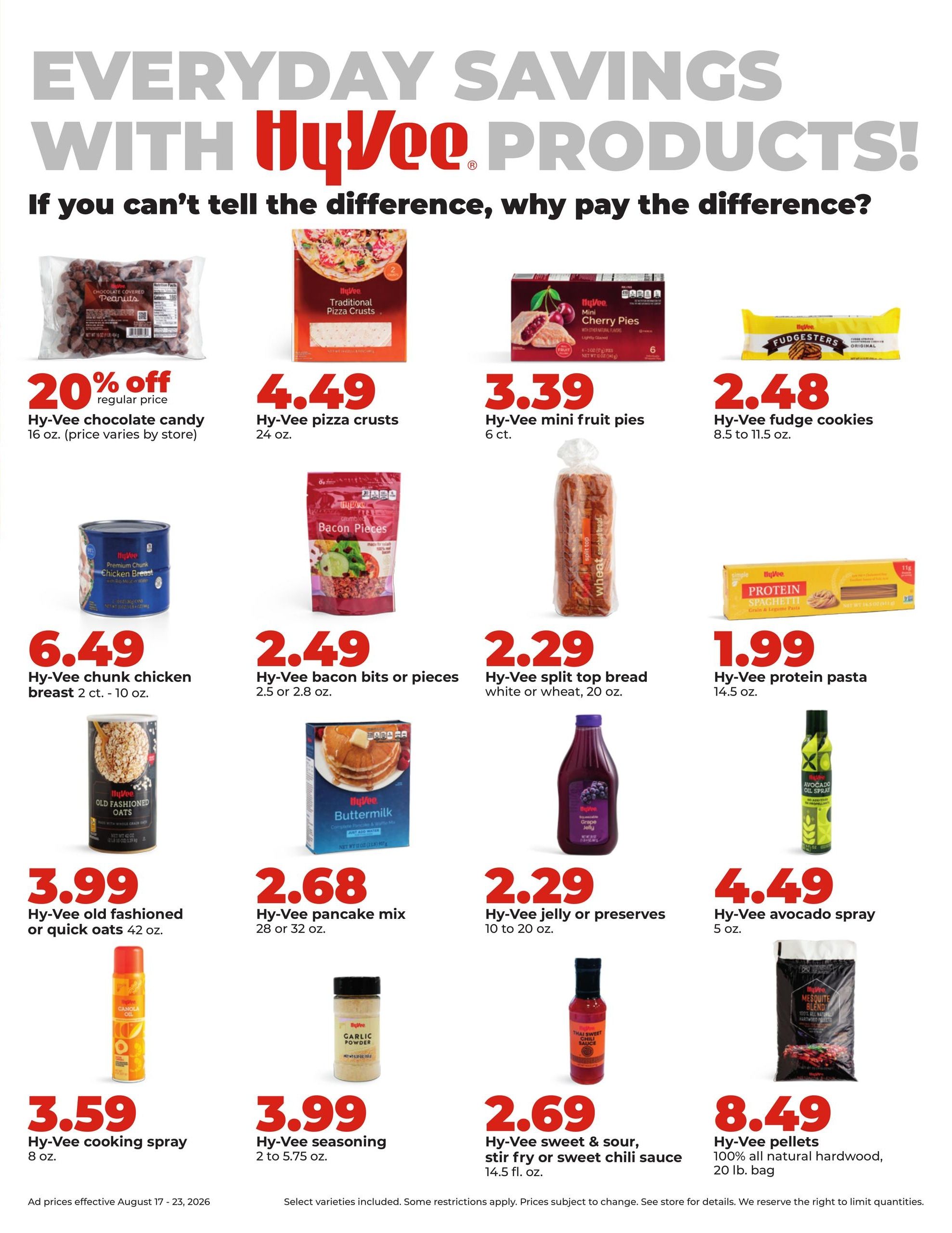 Hy-Vee (Hannibal–Quincy Area, IL–MO) Weekly Ad August 17 - 23, 2026