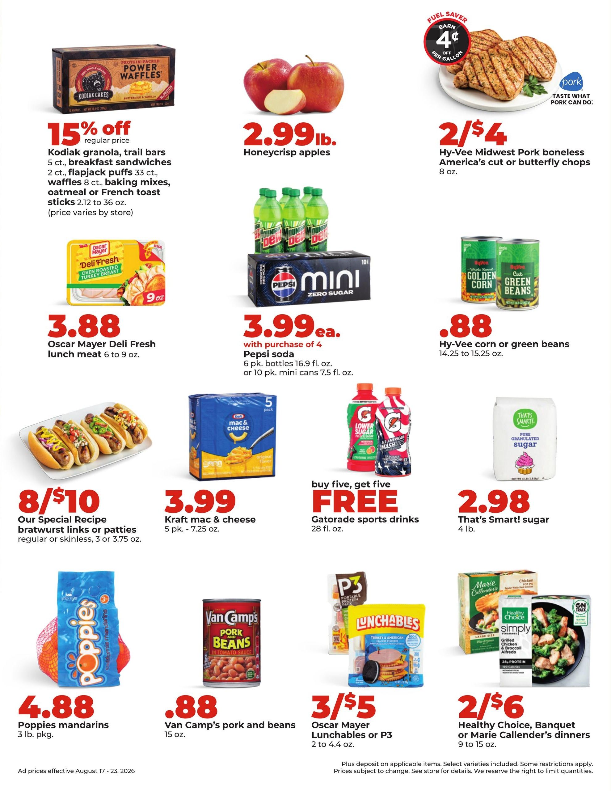 Hy-Vee (Hannibal–Fowler Area, IL–MO) Weekly Ad August 17 - 23, 2026