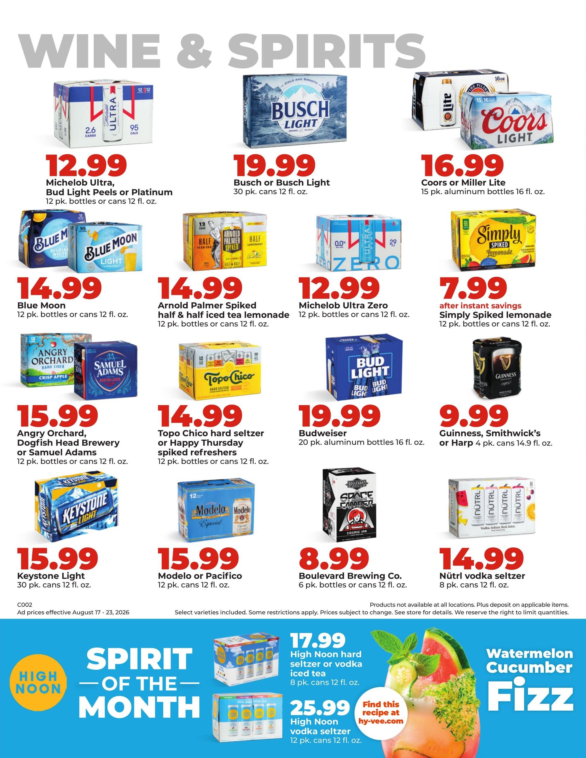 Hy-Vee (Hannibal–Quincy Area, IL–MO) Weekly Ad August 17 - 23, 2026