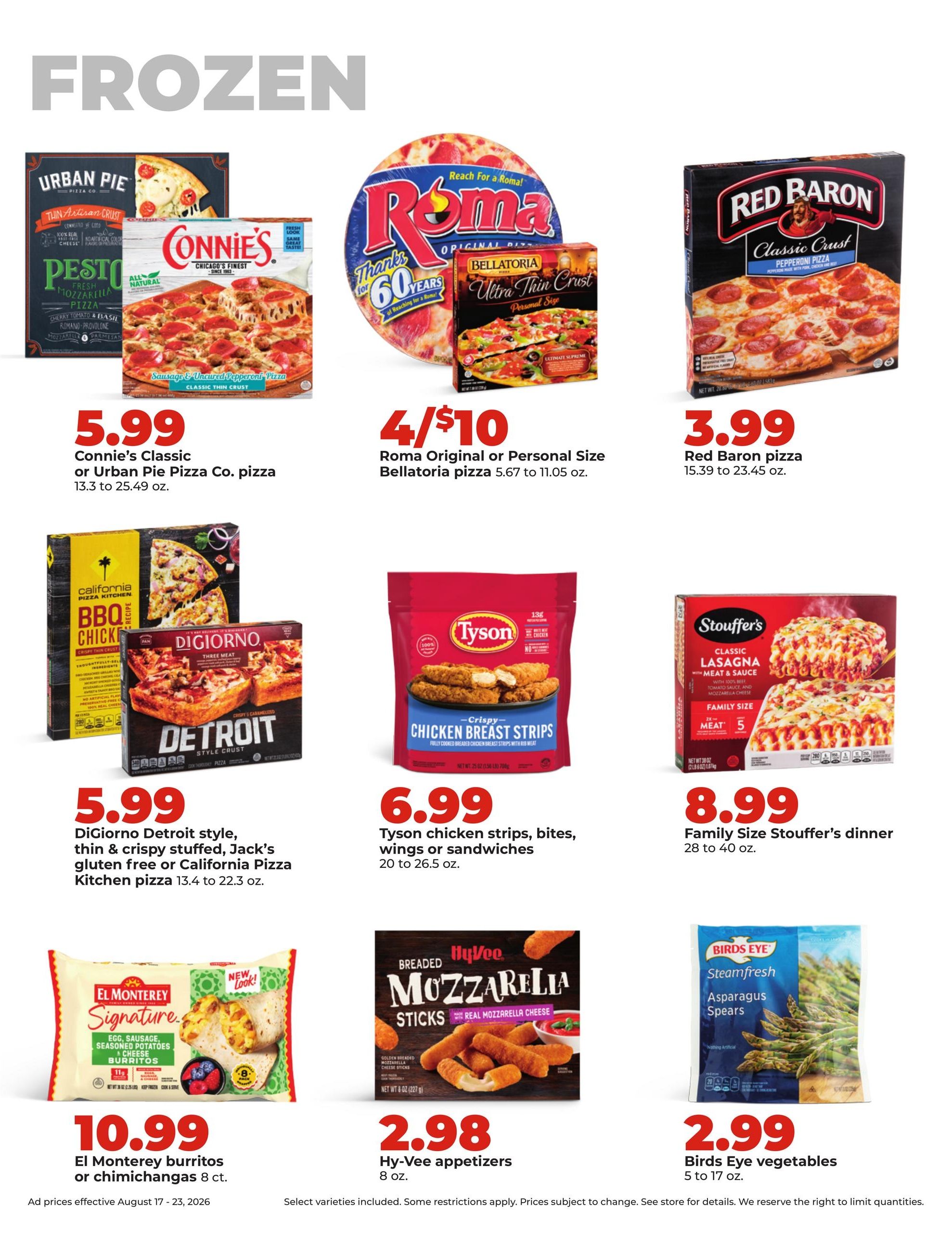 Hy-Vee (Des Moines–Boone Area, IA) Weekly Ad August 17 - 23, 2026