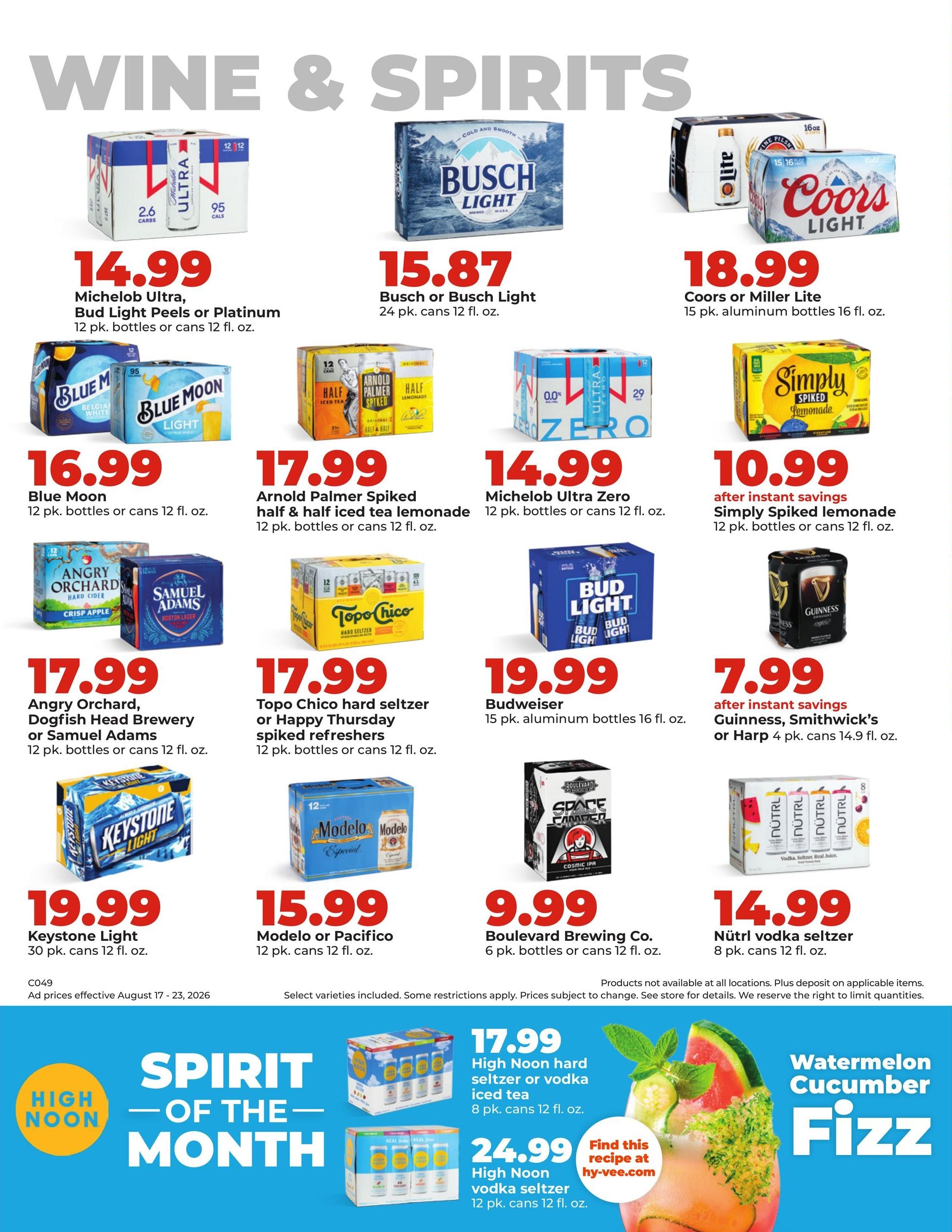 Hy-Vee (Des Moines–Boone Area, IA) Weekly Ad August 17 - 23, 2026