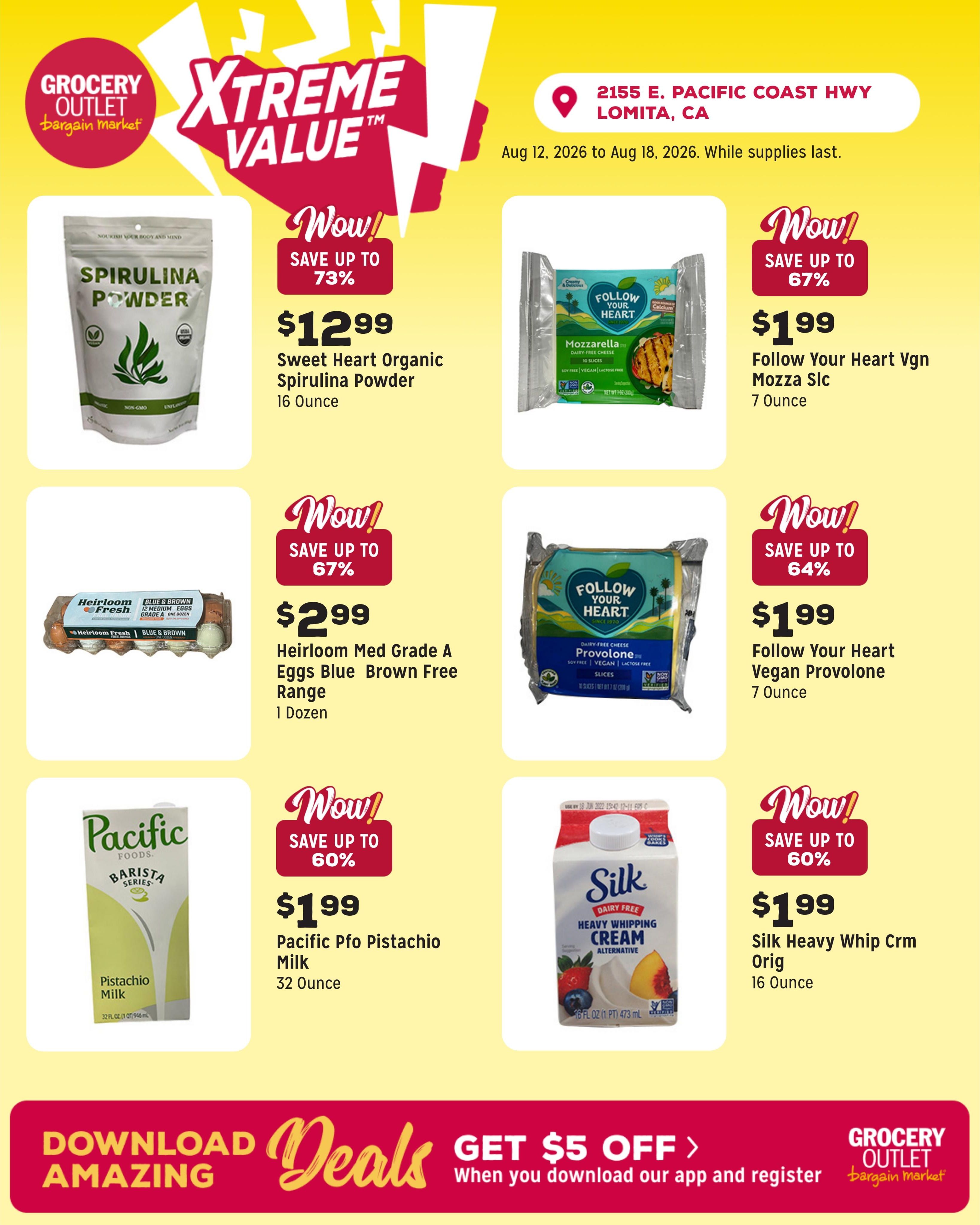 Grocery Outlet (Wilmington–Palos Verdes Peninsula Area, CA) Weekly Ad August 12 - 18, 2026