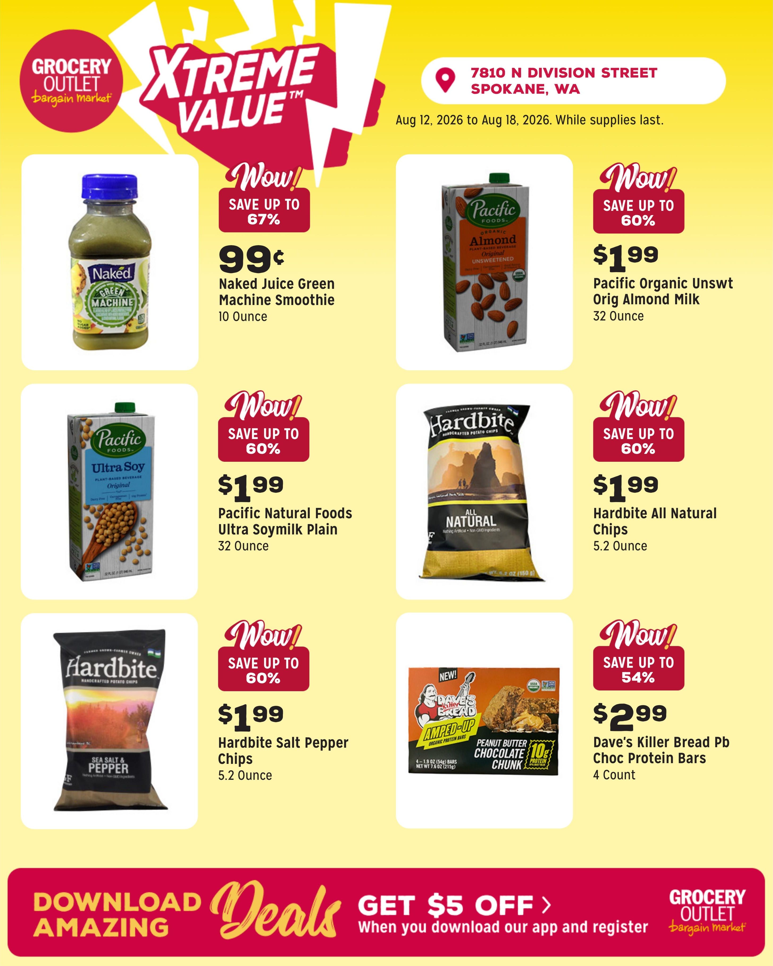 Grocery Outlet (Chattaroy–Deer Park Area, WA) Weekly Ad August 12 - 18, 2026