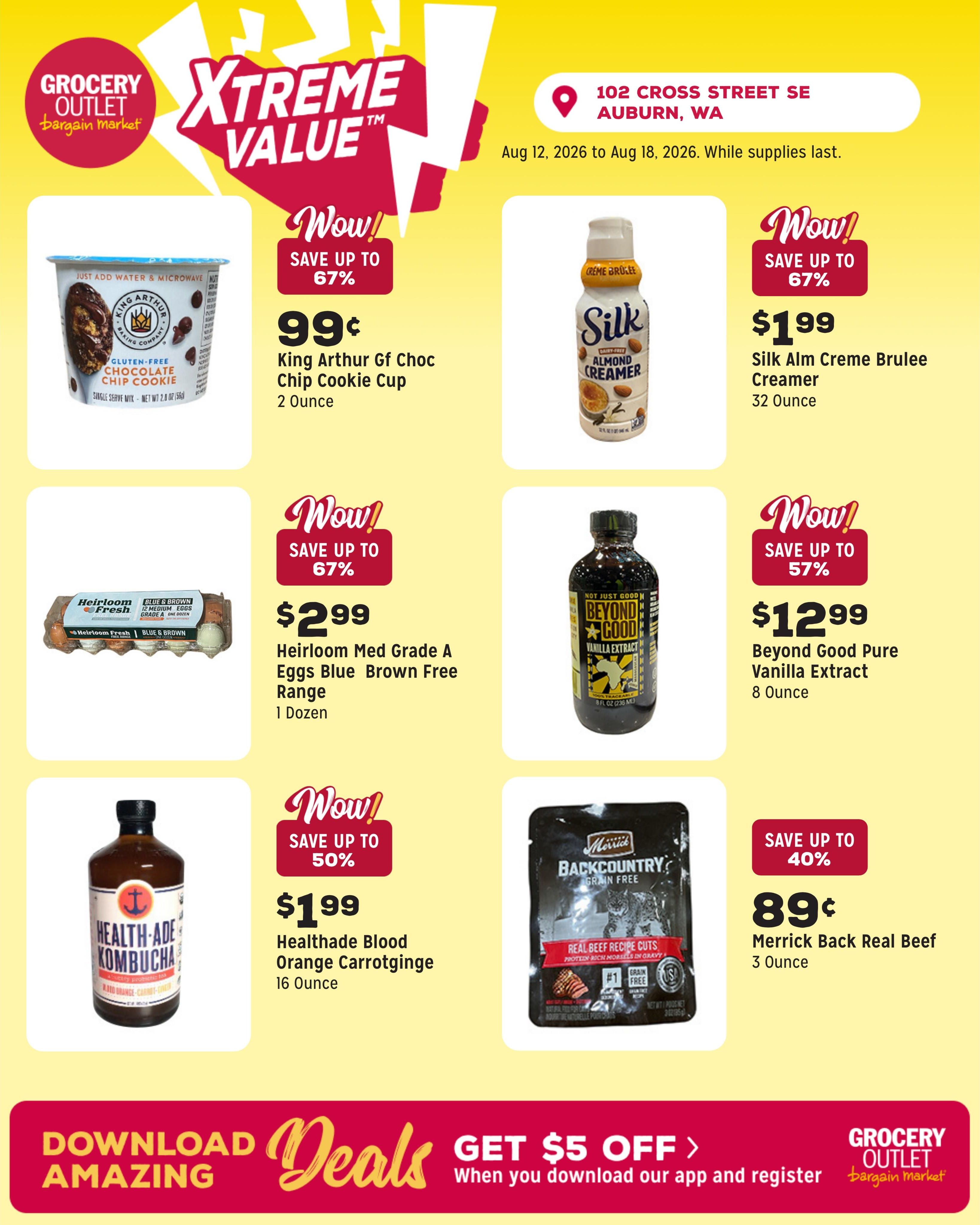 Grocery Outlet (Auburn Area, WA) Weekly Ad August 12 - 18, 2026